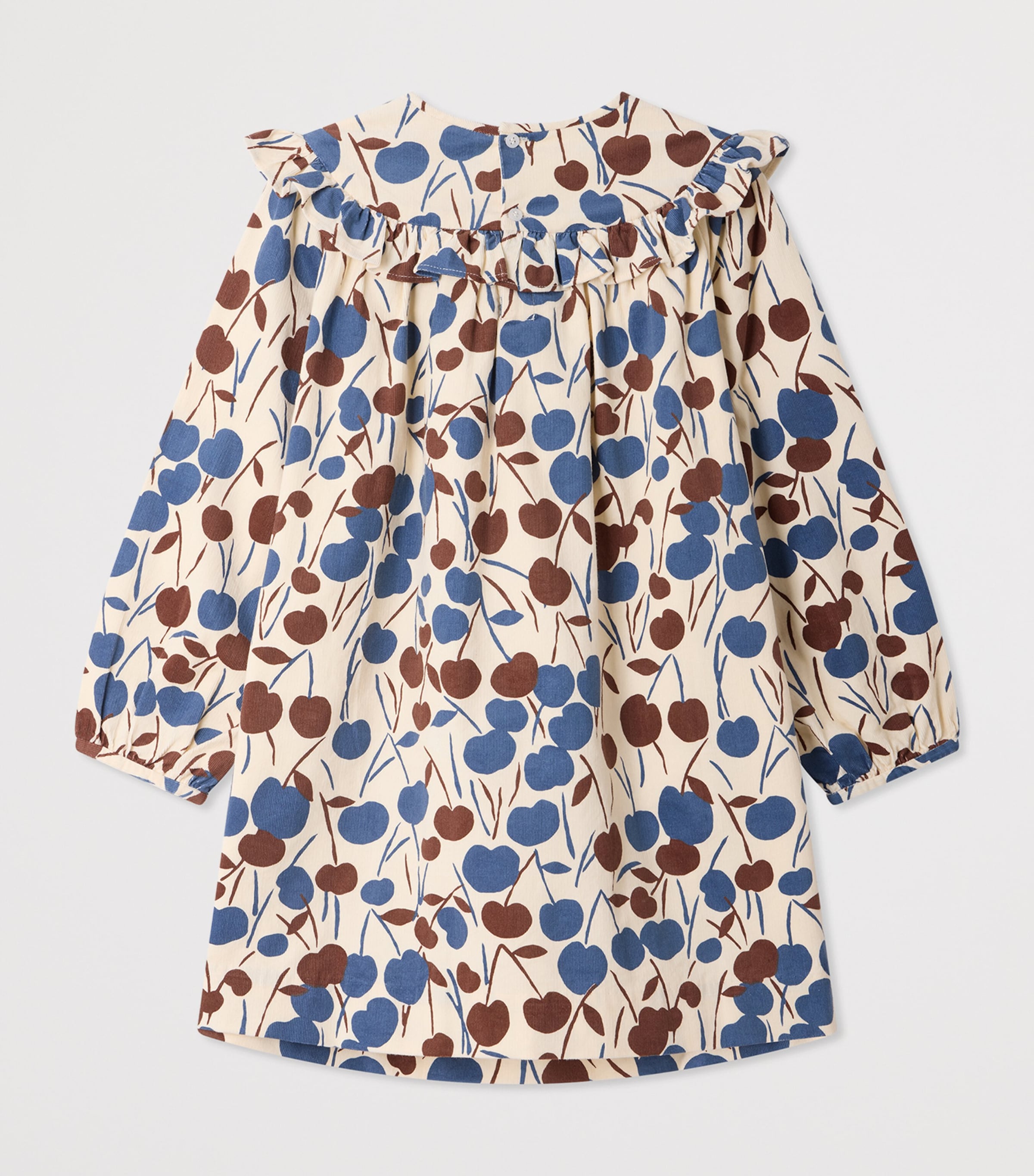 Bonpoint Corduroy Cherry Dress (4-8 Years) Imp Noisette Image 2