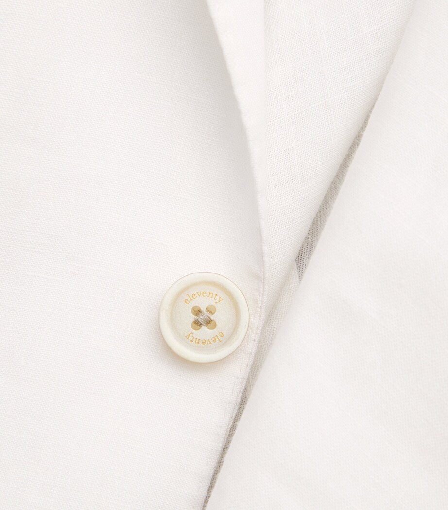 x Harrods Linen Single-Breasted Blazer BIANCO Image 5