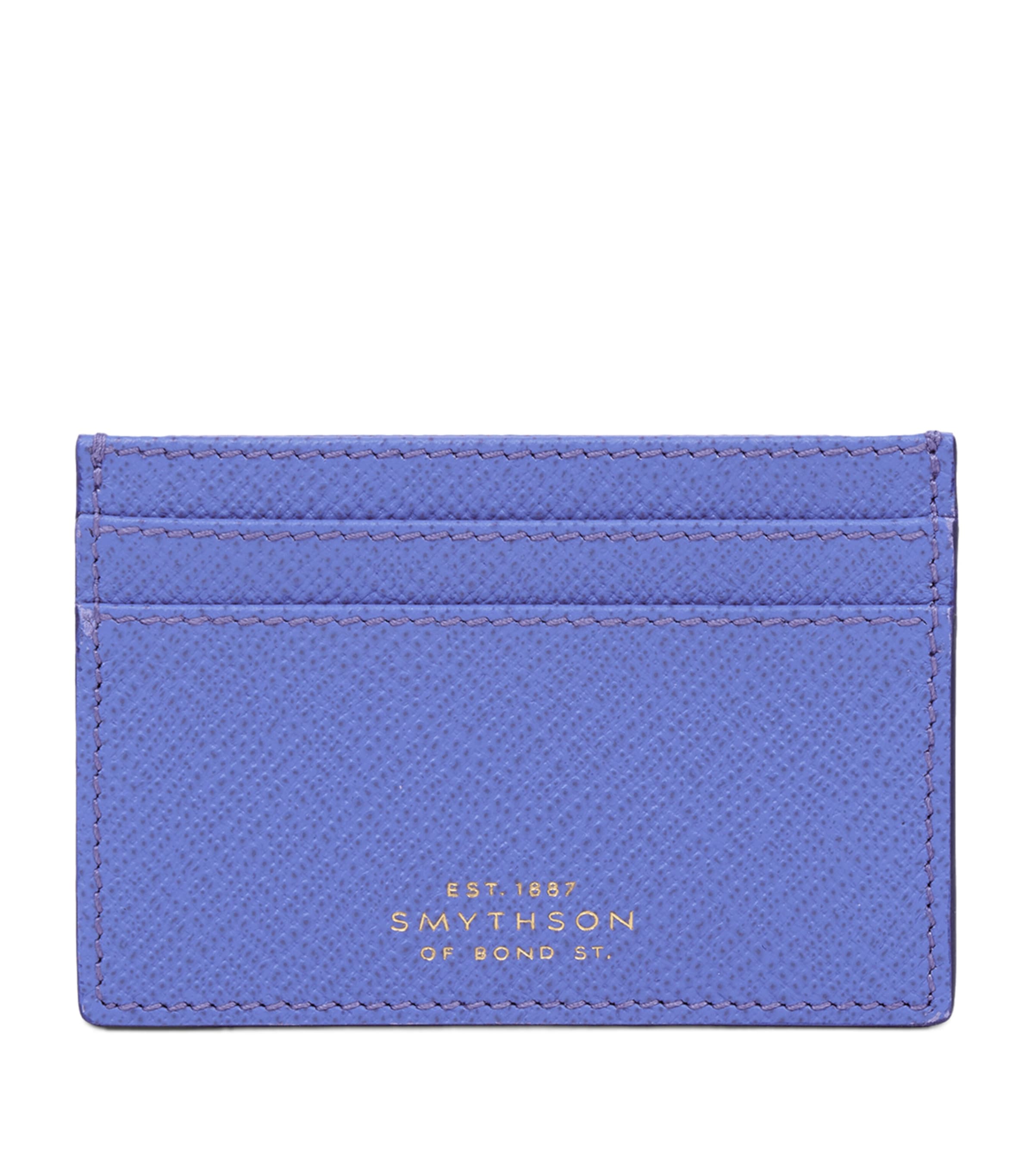 Smythson Calfskin Panama Card Holder Ultra Violet Image 1