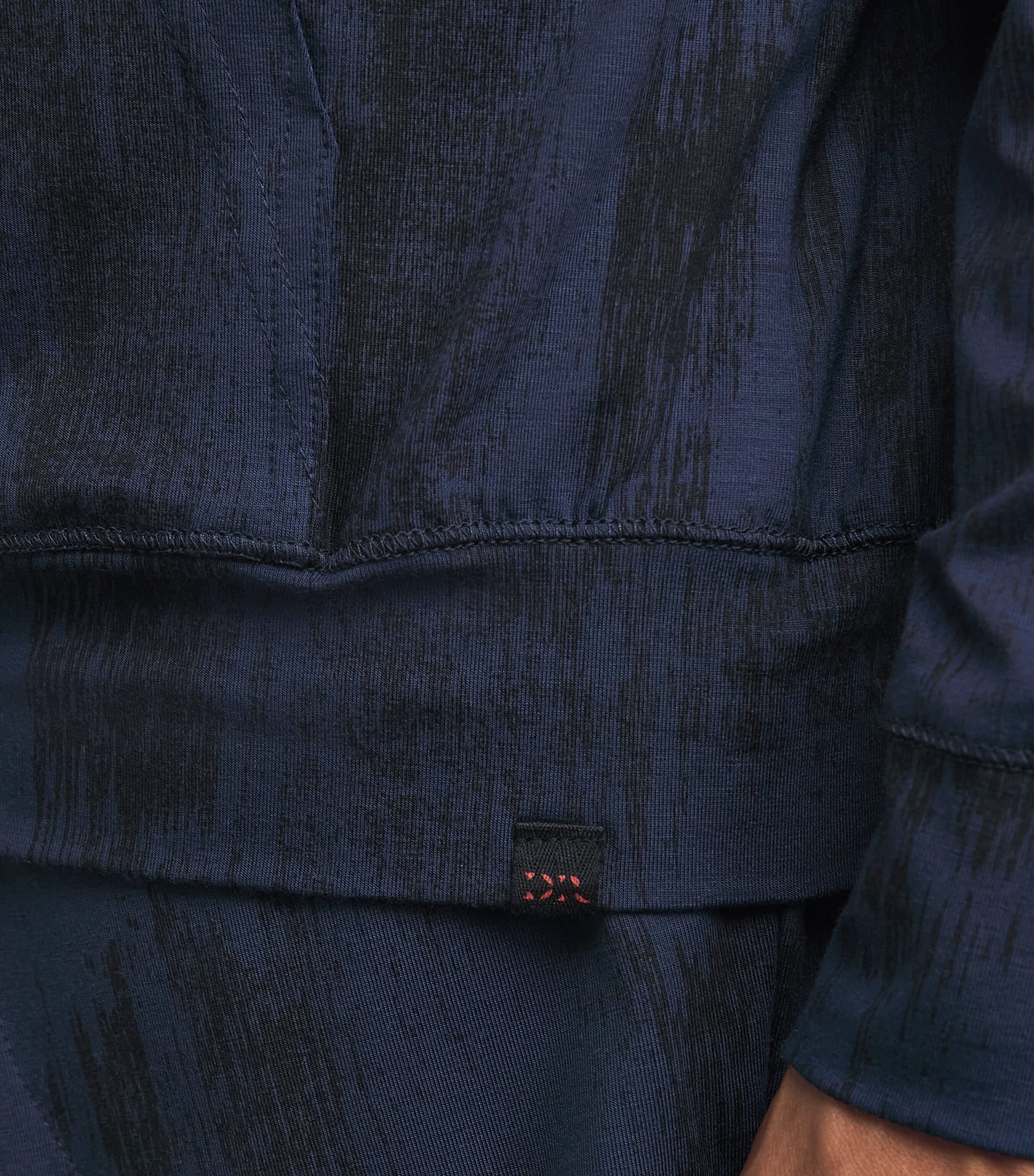 Derek Rose Mens Micro Modal Zip-Up Hoodie Nav Image 3