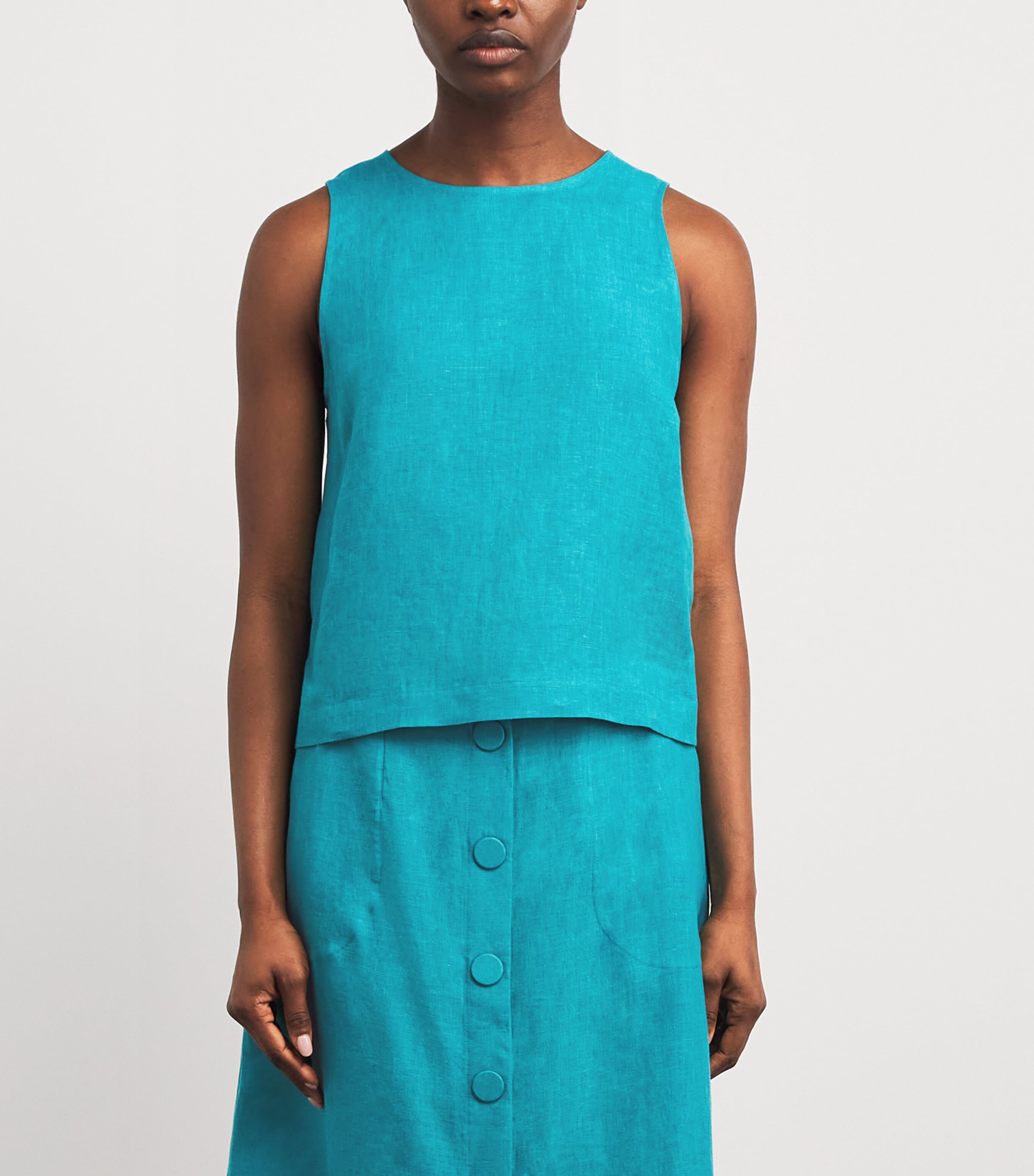 Eres Womens Linen Sleeveless Ravie Blouse Persane Image 4