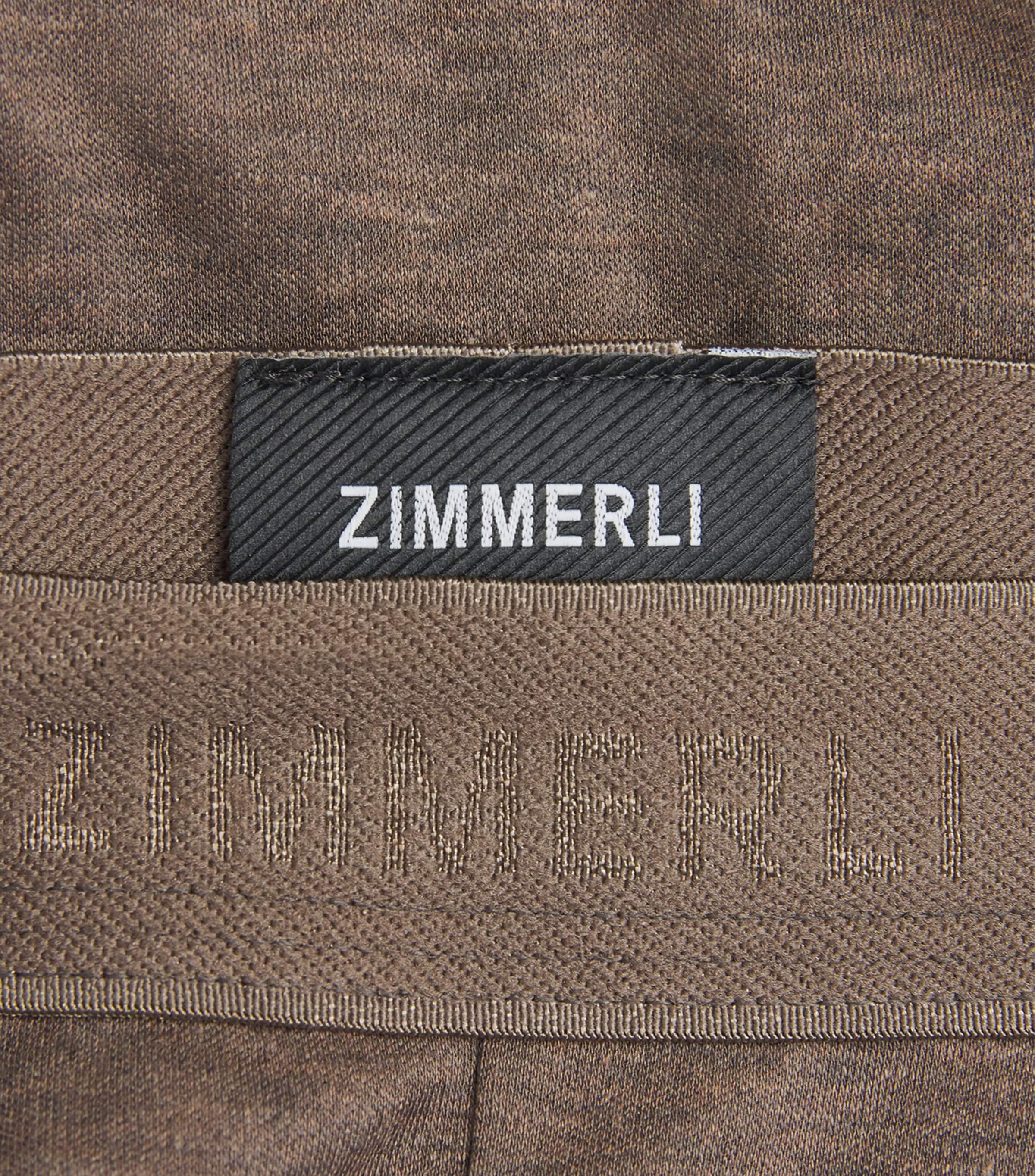 Zimmerli Mens Sea Island Cotton Boxer Briefs Brown Melange Image 5