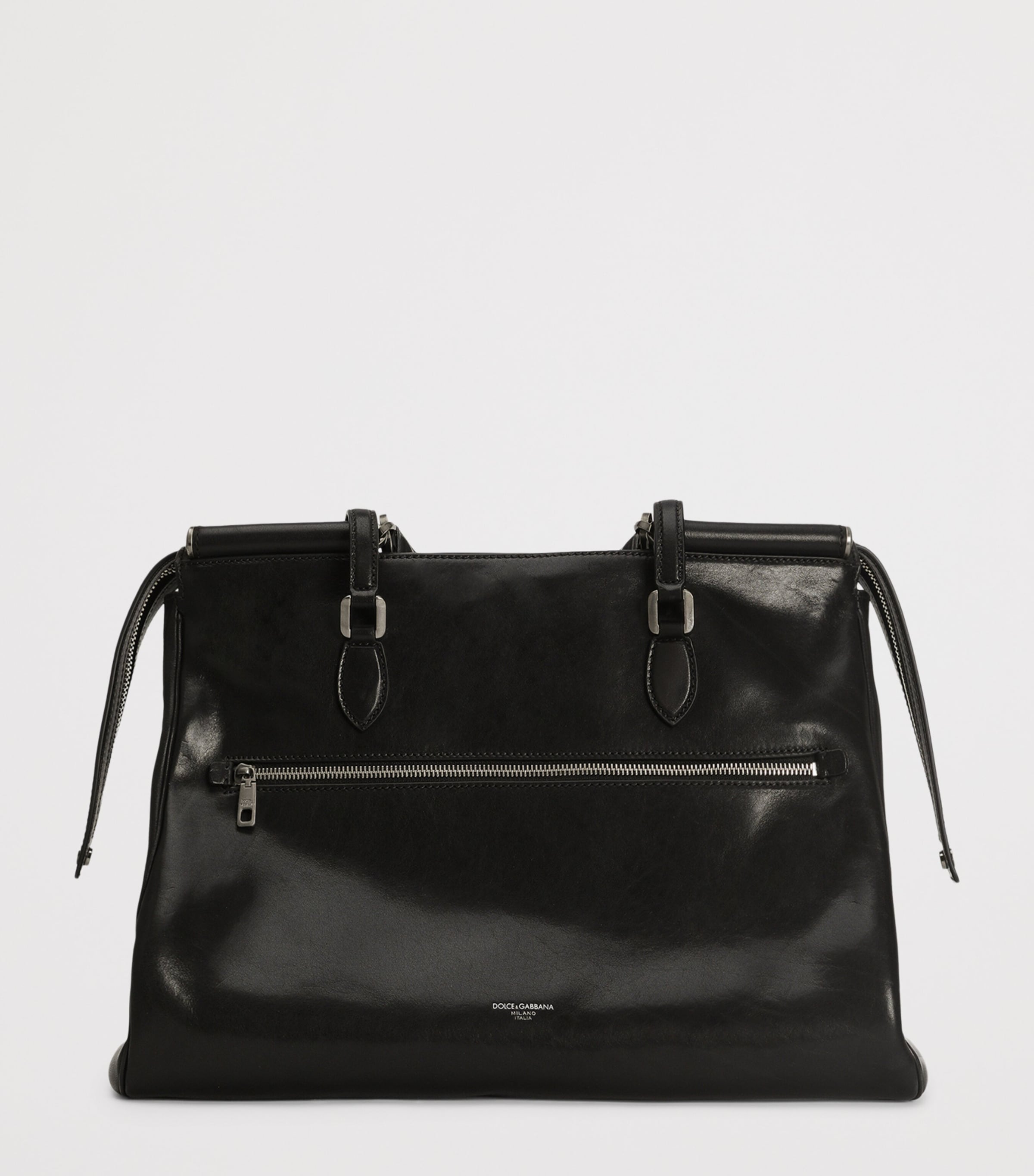 Leather-Blend Top-Handle Bag 80999-BLACK Image 5