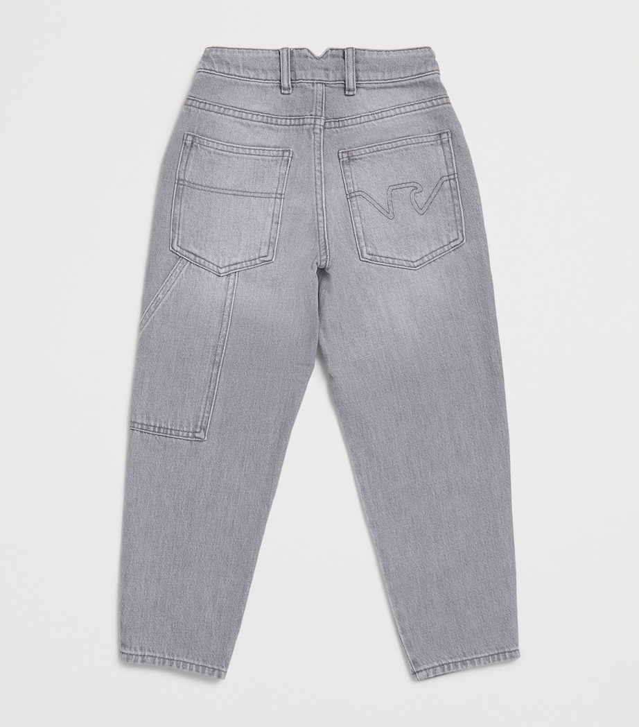Emporio Armani Kids Straight Jeans (4-16 Years) Denim Gray Image 2