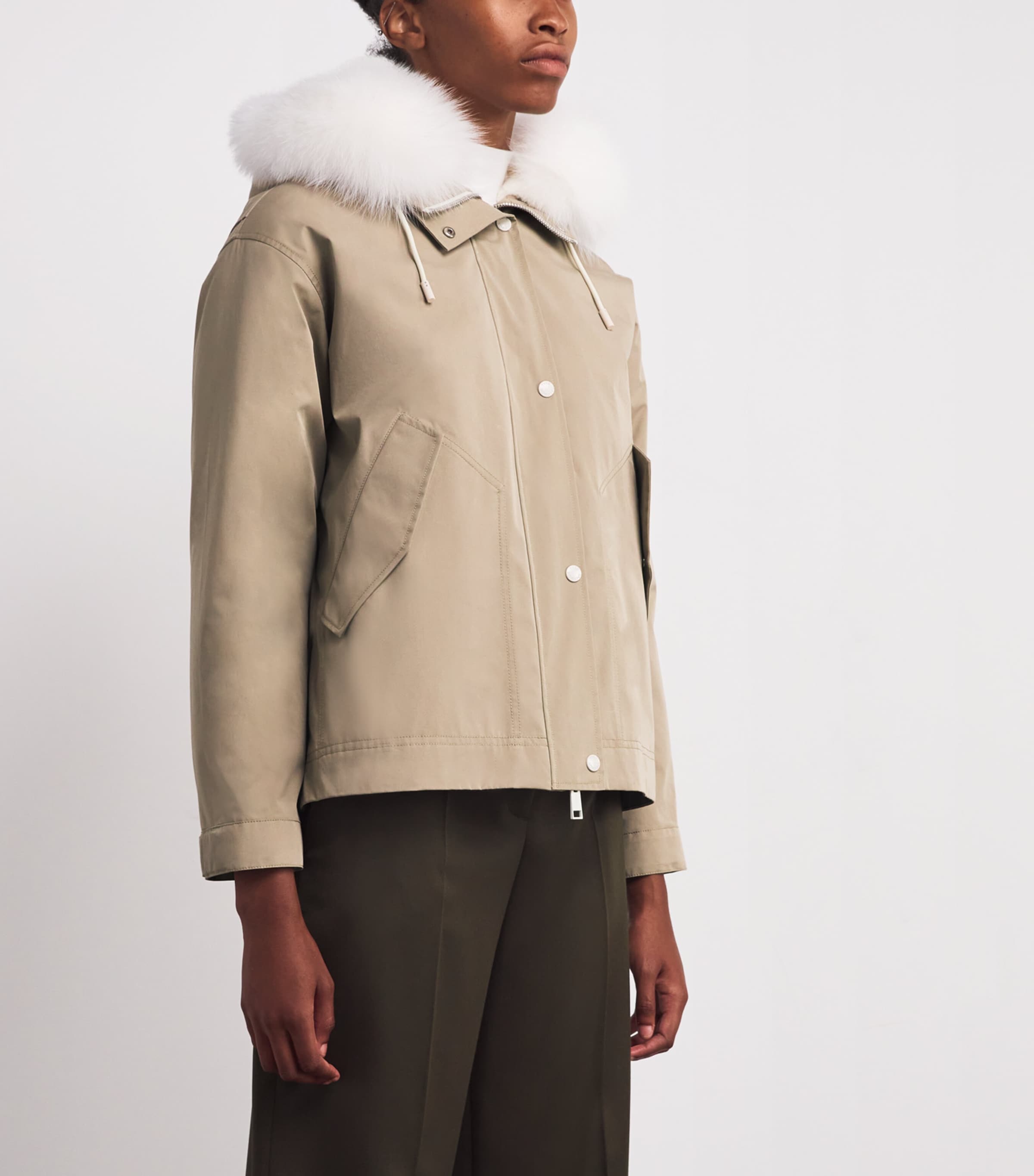 Waterproof Fur-Trim Parka Coat B3226 Image 3