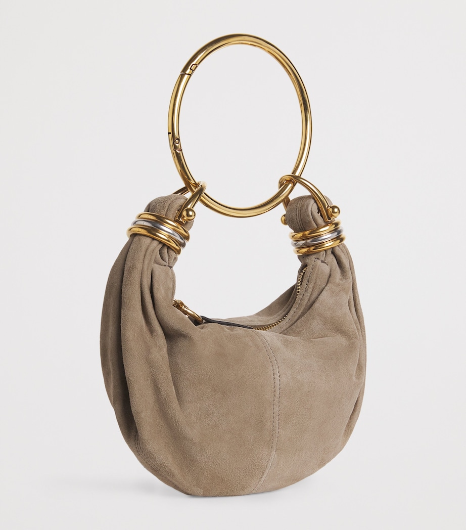 Mini Suede Bracelet Hobo Bag FLANNEL GREY Image 3
