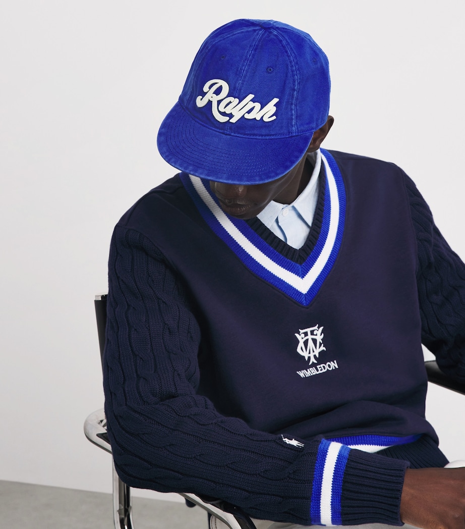 Polo Ralph Lauren Corduroy Script Baseball Cap Classic Azure Image 2