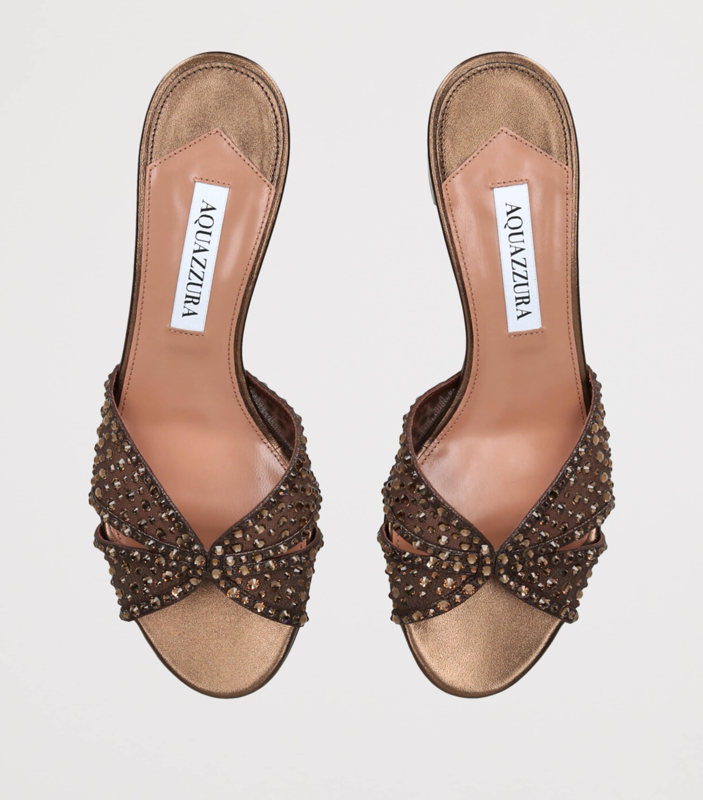 Aquazzura Crystal Love Mules 35 Dark Brown Image 4
