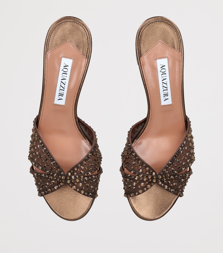 Aquazzura Crystal Love Mules 35 Dark Brown Image 4