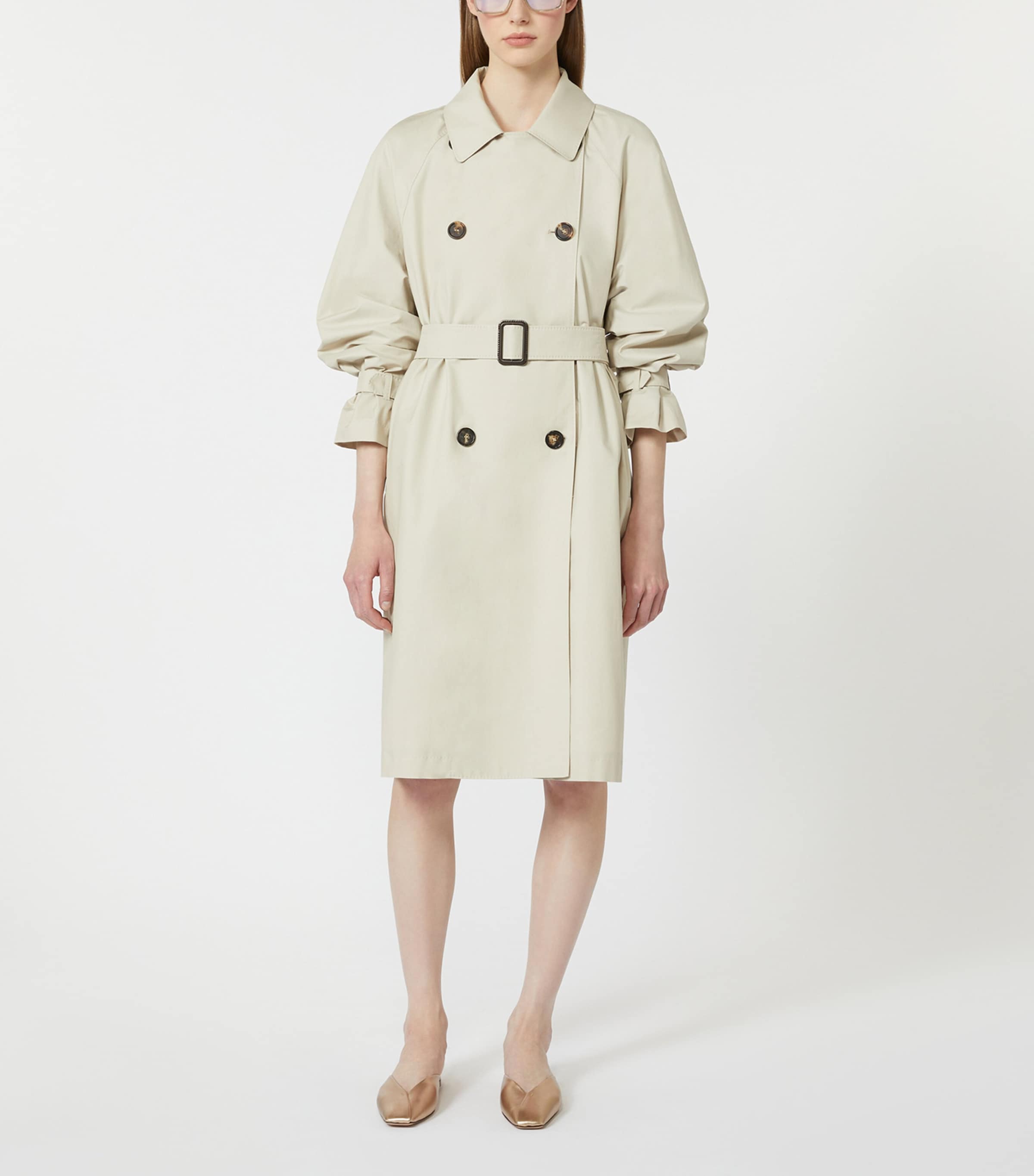Cotton-Blend Trench Coat NATURAL Image 3