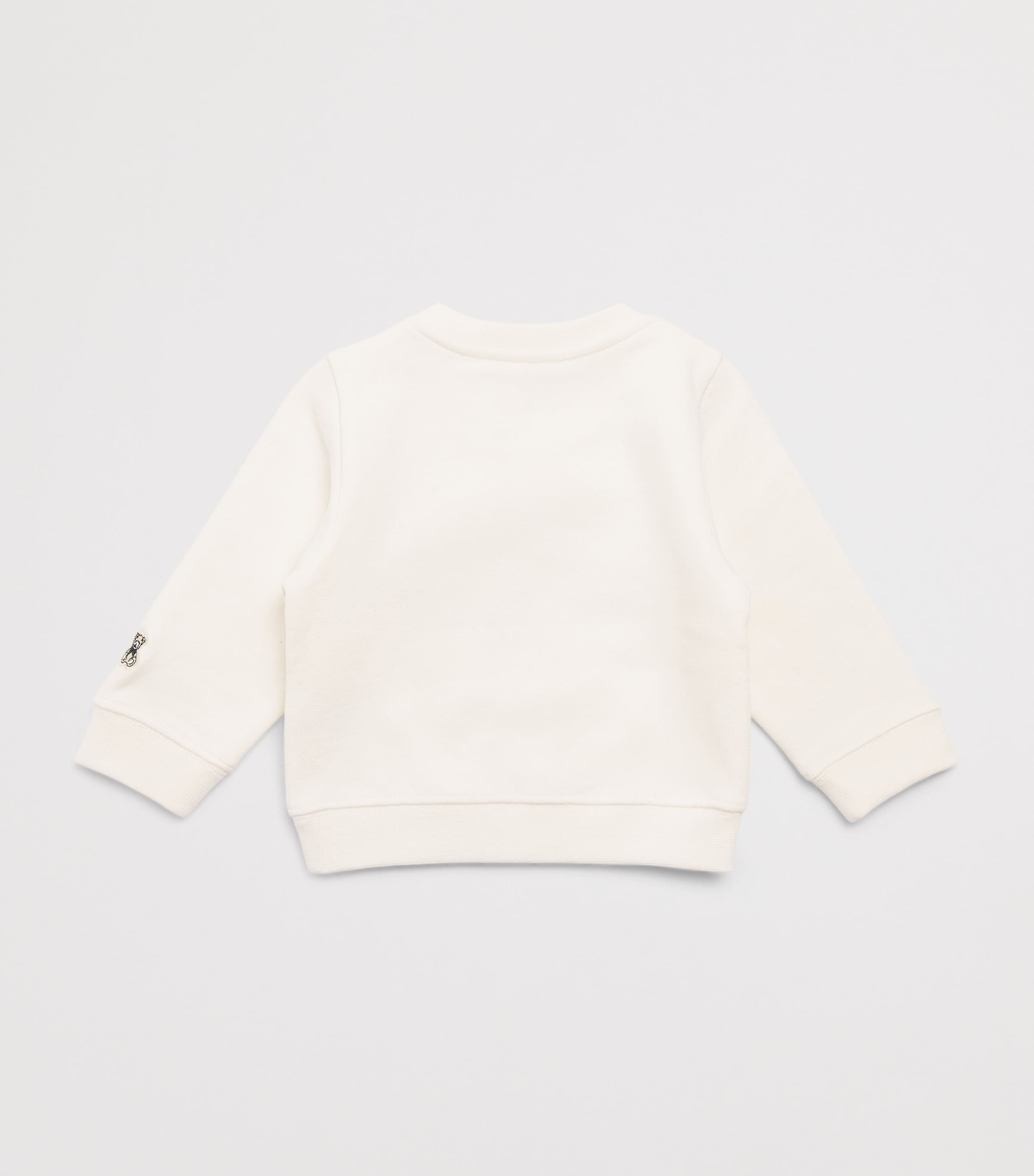 Harrods Cotton Logo Sweatshirt (0-18 Months) Ivory Image 2