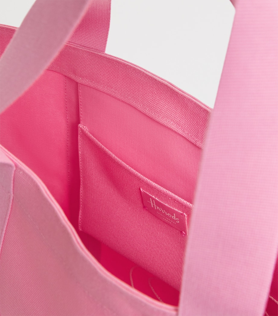 Medium Cotton Logo Tote Bag PINK Image 4