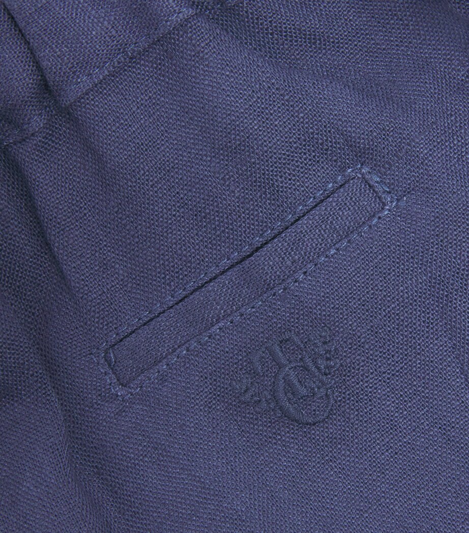 Tartine et Chocolat Linen Shorts (3 Months-4 Years) Marine Image 4