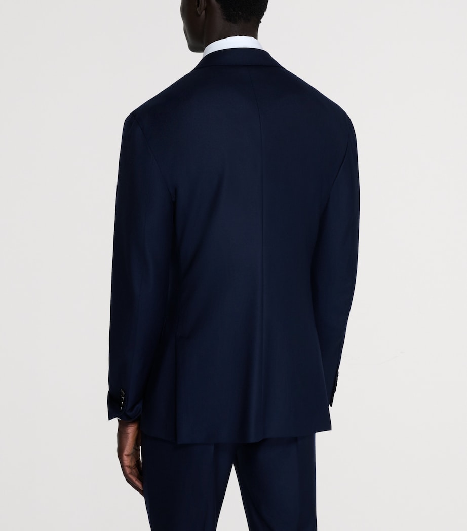 Dunhill Mens Wool Cavendish Blazer Navy Image 3