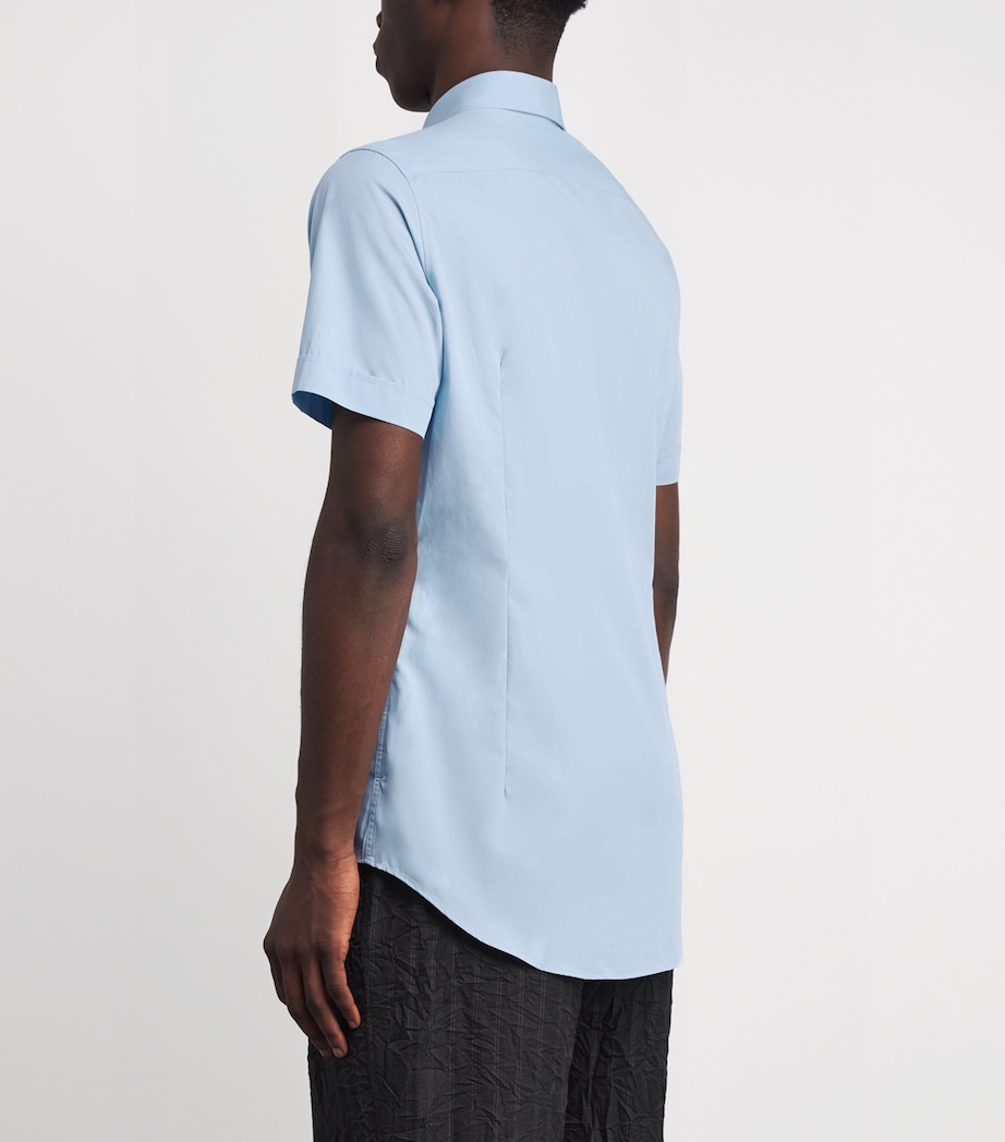 Cotton Poplin Orb Short-Sleeve Shirt K403 BLUE Image 4