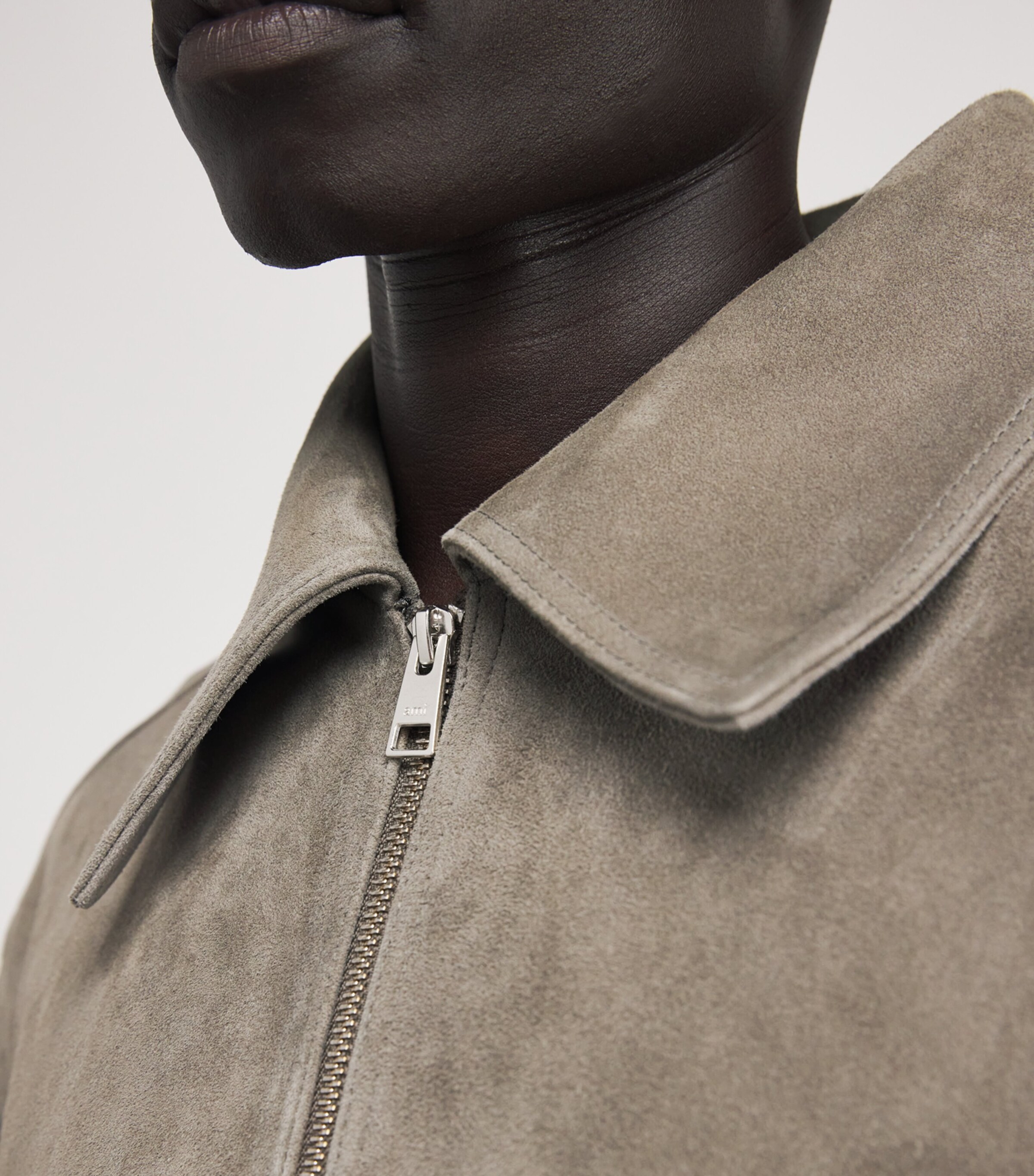 Suede Bomber Jacket CENDRE/0952 Image 7