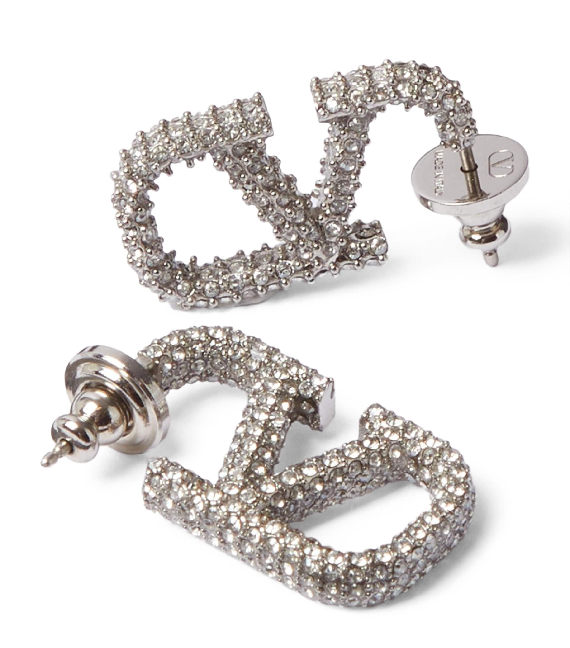 ☆大人気☆ VALENTINO VLOGO SIGNATURE STRASS EARRINGS Valentino Garavani VLogo Signature Strass Earrings | Harrods UK