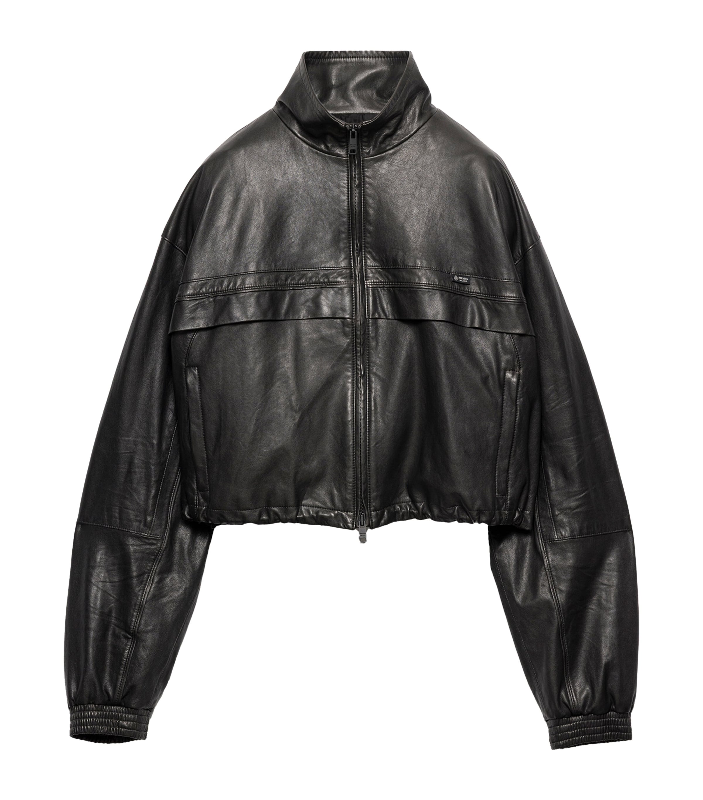 Prada Womens Nappa Leather Jacket Black Image 1