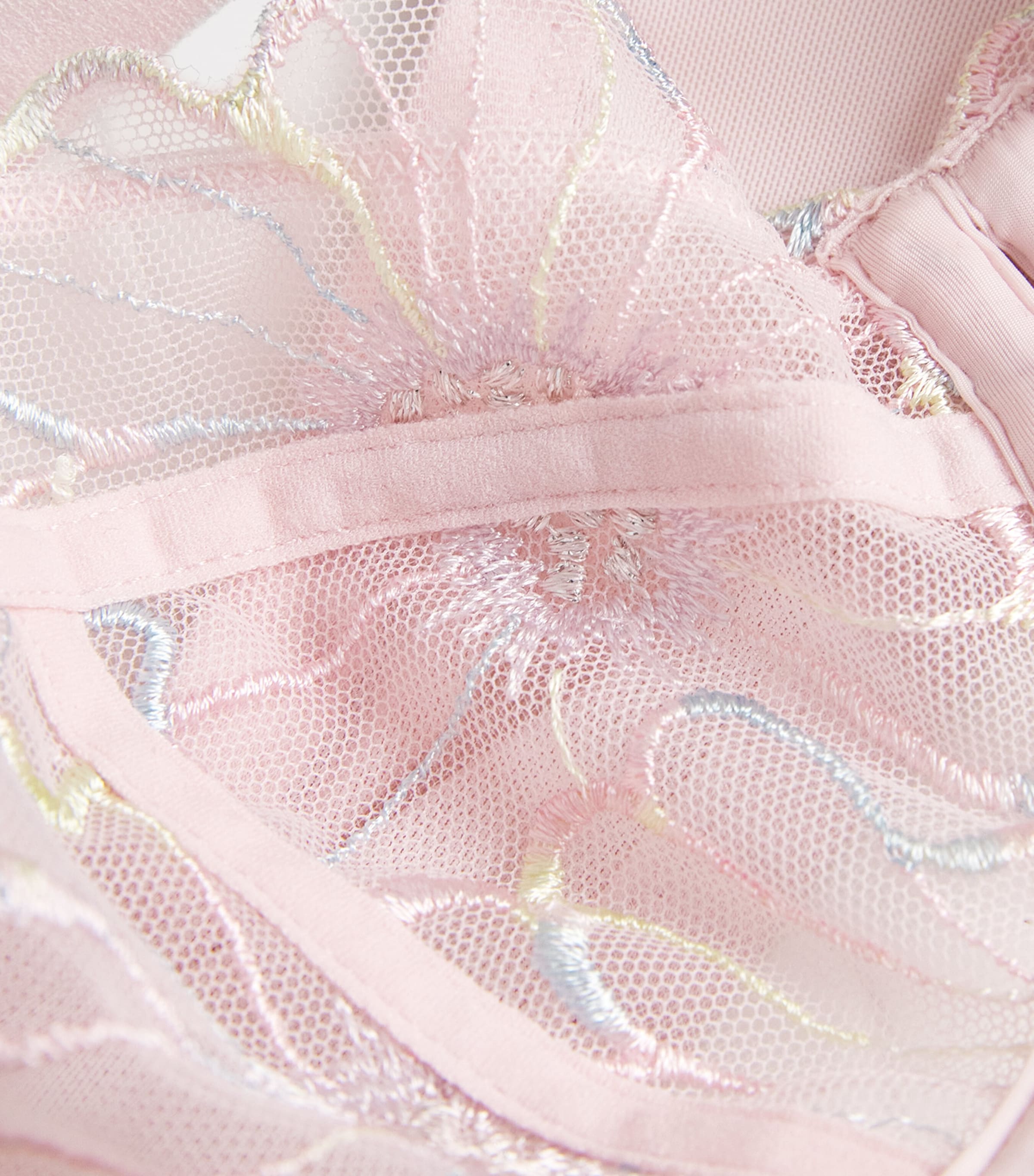 Chantelle Womens Lush Half Cup Balcony Bra Lurex Pink Image 4