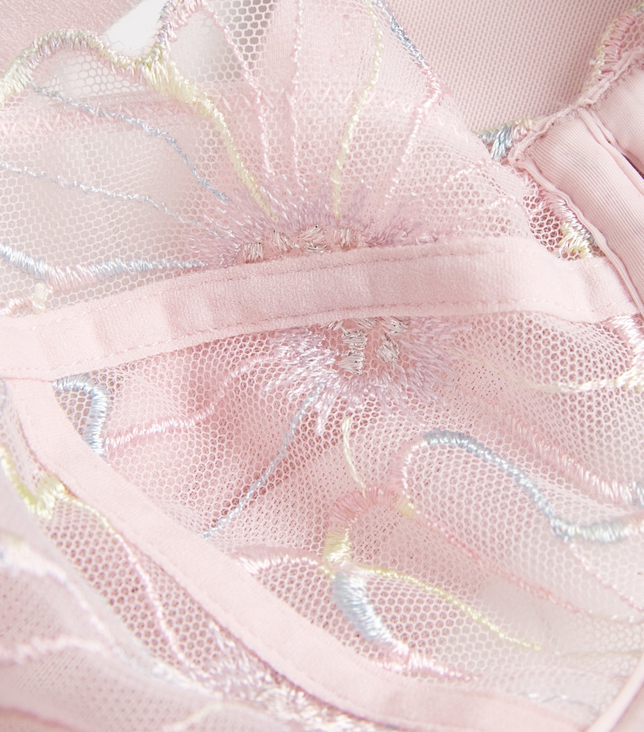 Chantelle Womens Lush Half Cup Balcony Bra Lurex Pink Image 4
