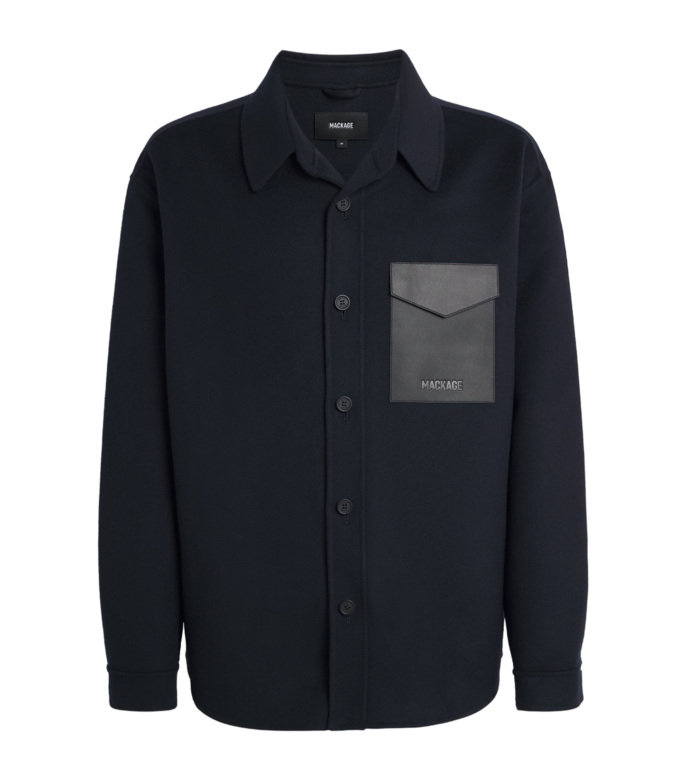 Mackage Wool Emmanuel Overshirt In Blue
