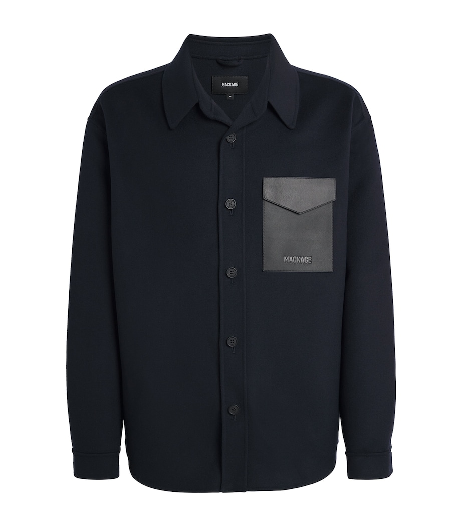 Wool Emmanuel Overshirt NAVY A Image 1