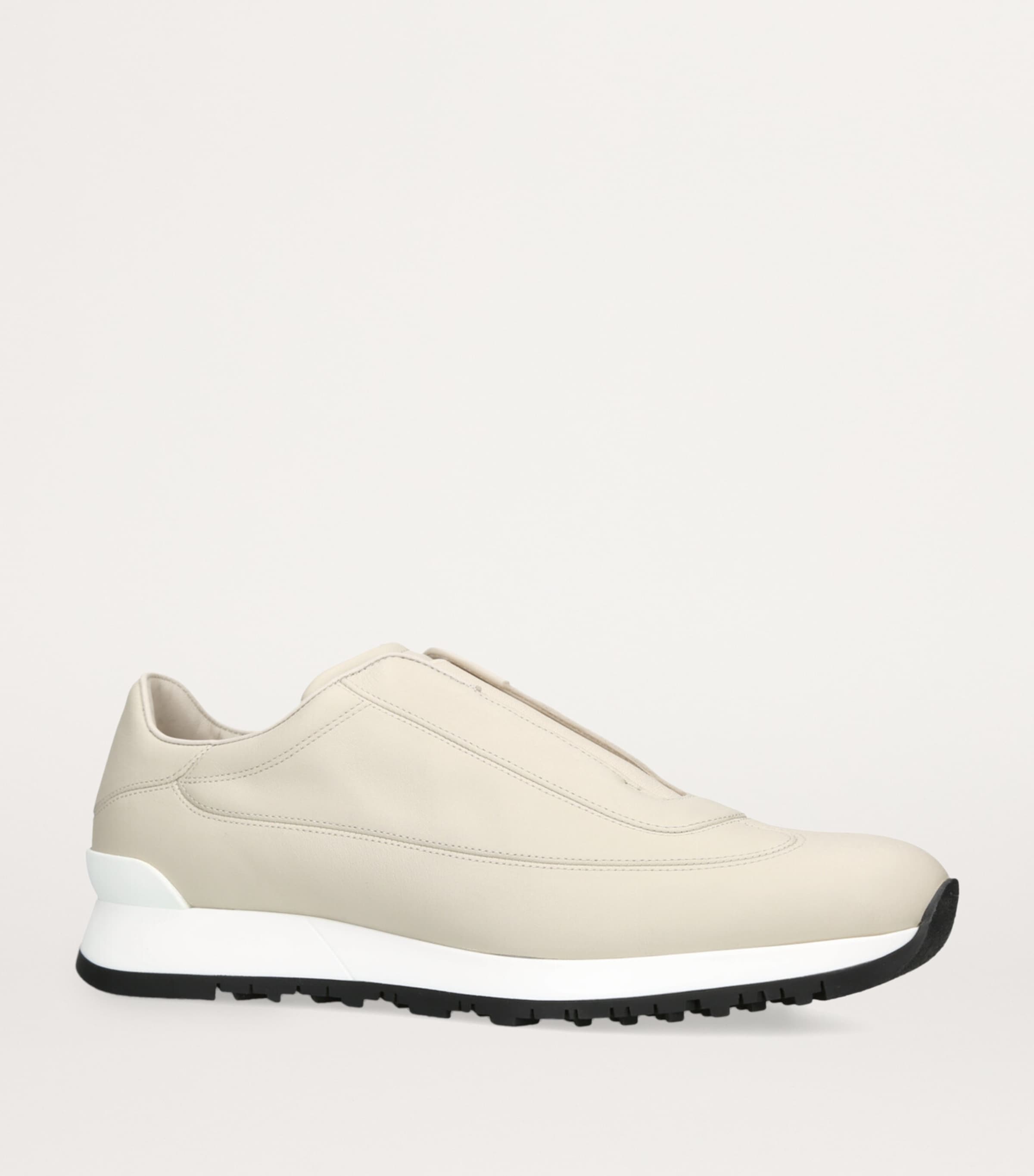 Leather Lift Slip-On Sneakers WHITE Image 3
