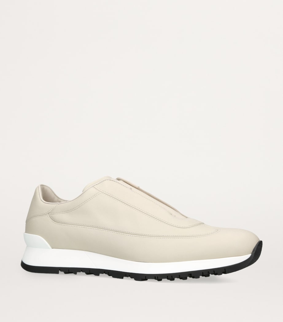 Leather Lift Slip-On Sneakers WHITE Image 3