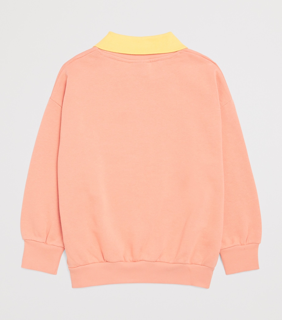 Mini Rodini Organic Cotton Heart Collar Sweatshirt (3-11 Years) Image 2