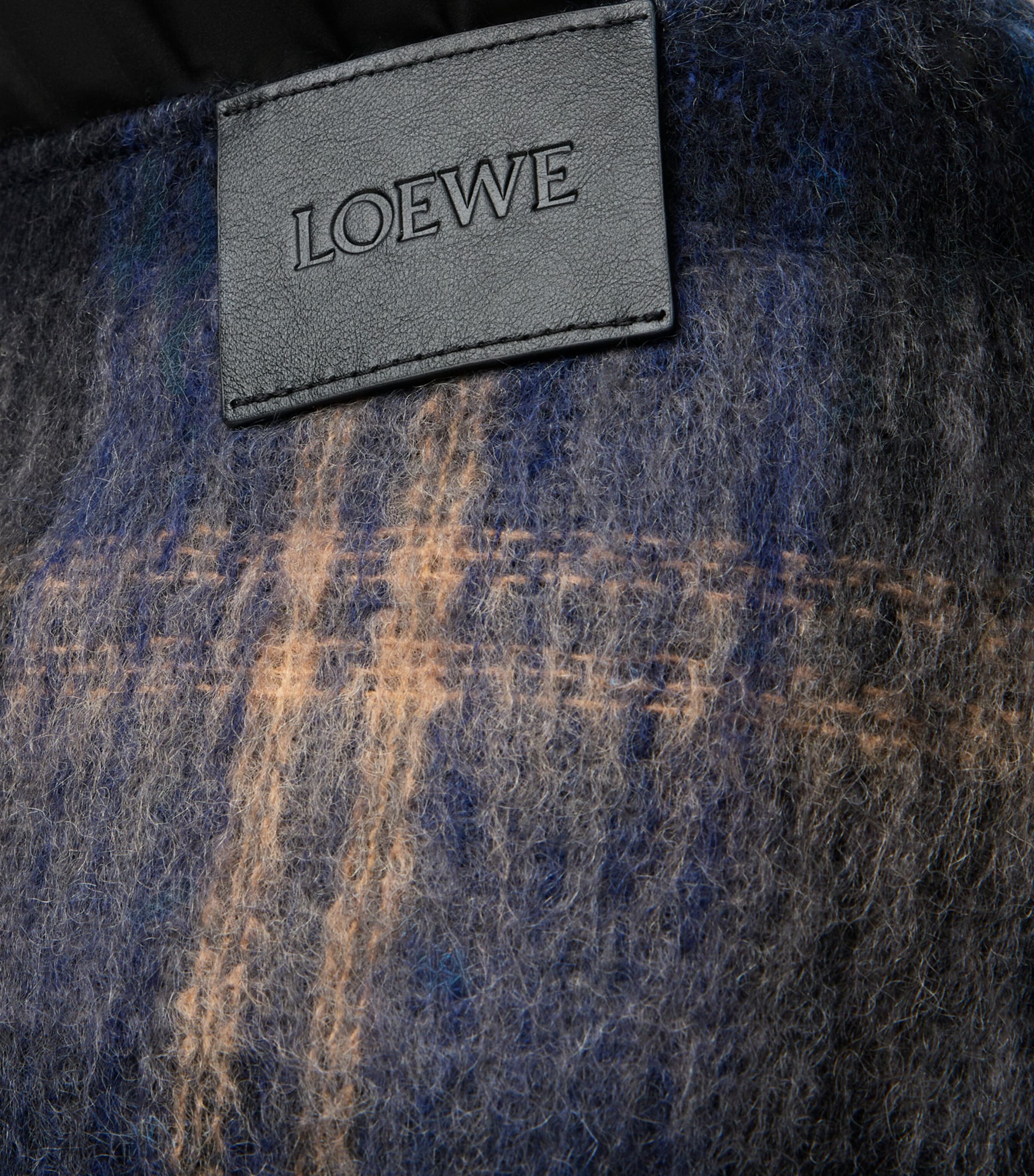 Mohair-Wool Buckled Check Mini Skirt BLUE/MULTICOLOR Image 6