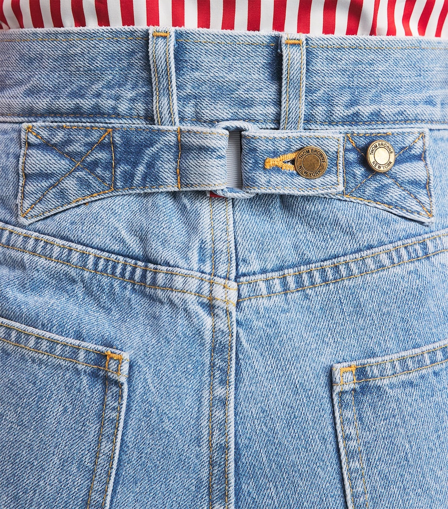 Thom Browne Womens Straight Jeans Light Blue Image 3