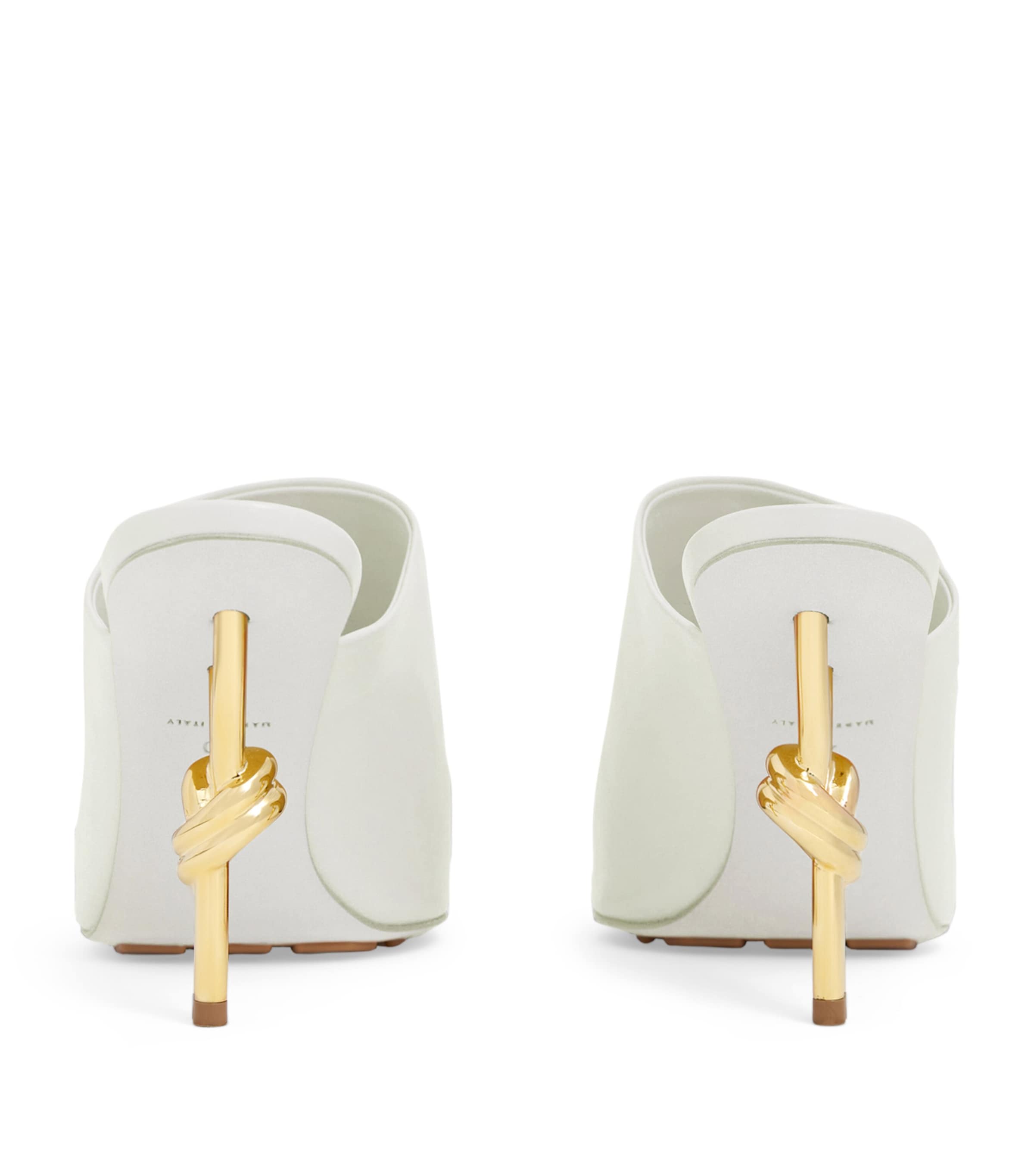 Leather Knot Mules 90 SEA SALT Image 2