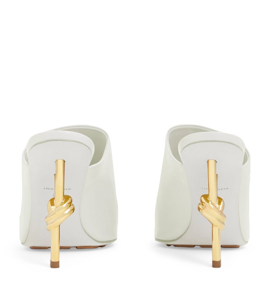 Leather Knot Mules 90 SEA SALT Image 2