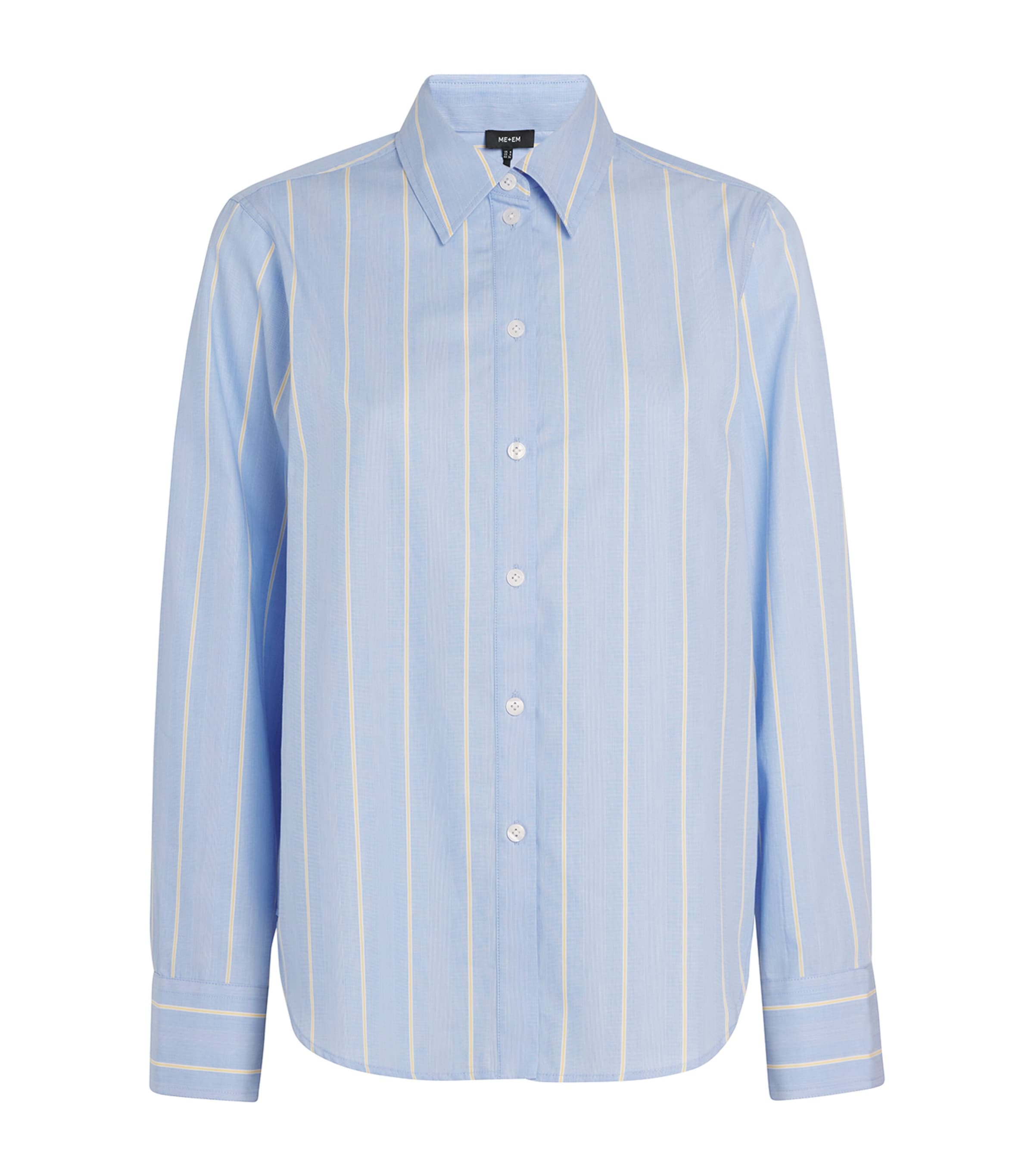 Cotton Stripe Forever Shirt CHAMBRAY BLUE/YELLOW Image 1
