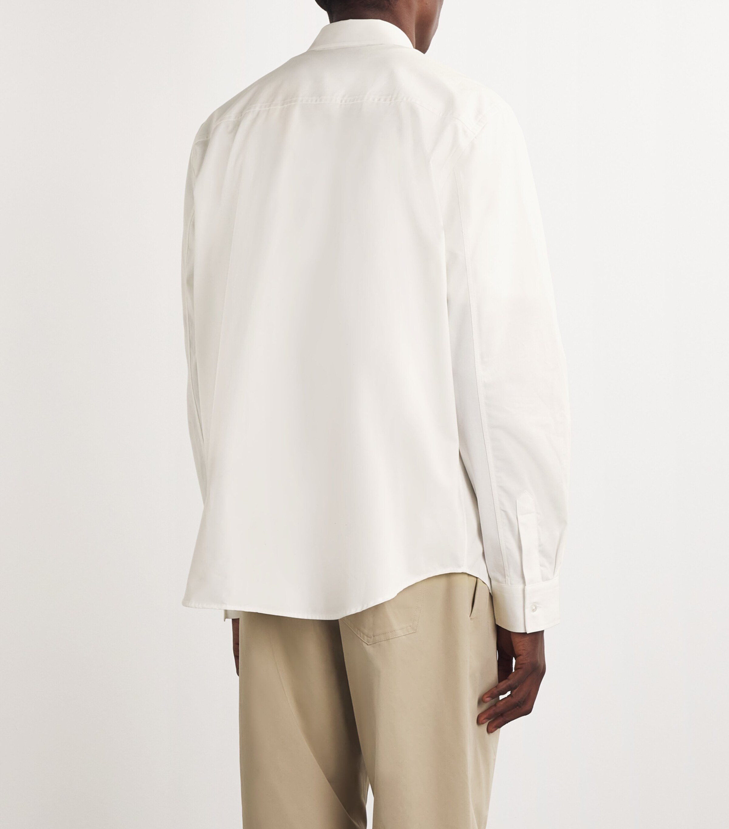 Róhe Mens Cotton Oversized Shirt Optic White Image 4