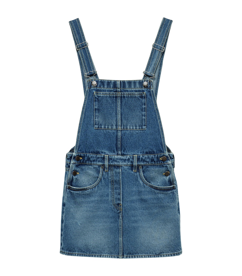 Denim Dungaree Mini Dress F0V3N Image 1