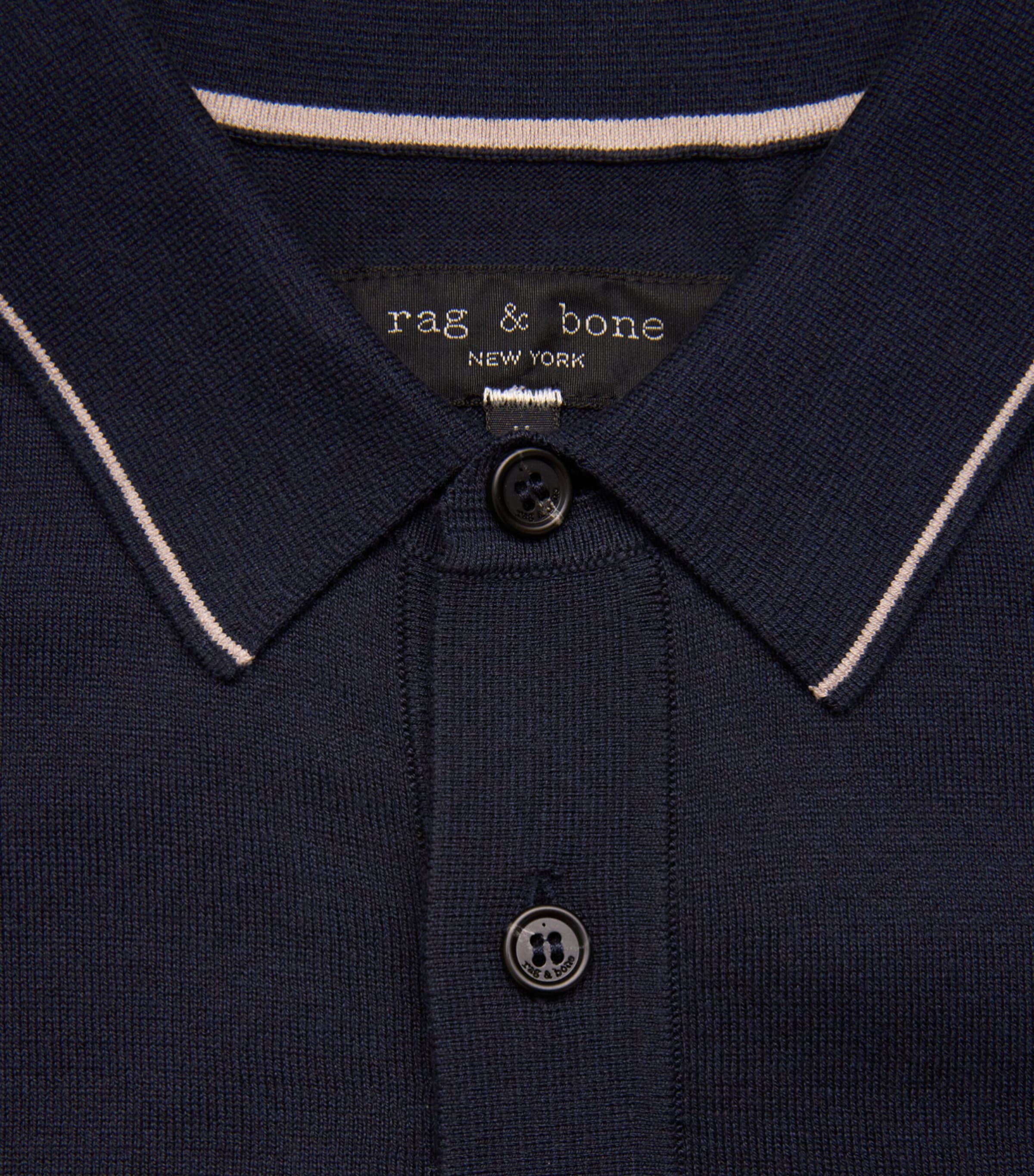 Rag & Bone Mens Silk-Cotton Short-Sleeve Conrad Shirt Sal Navy Image 6