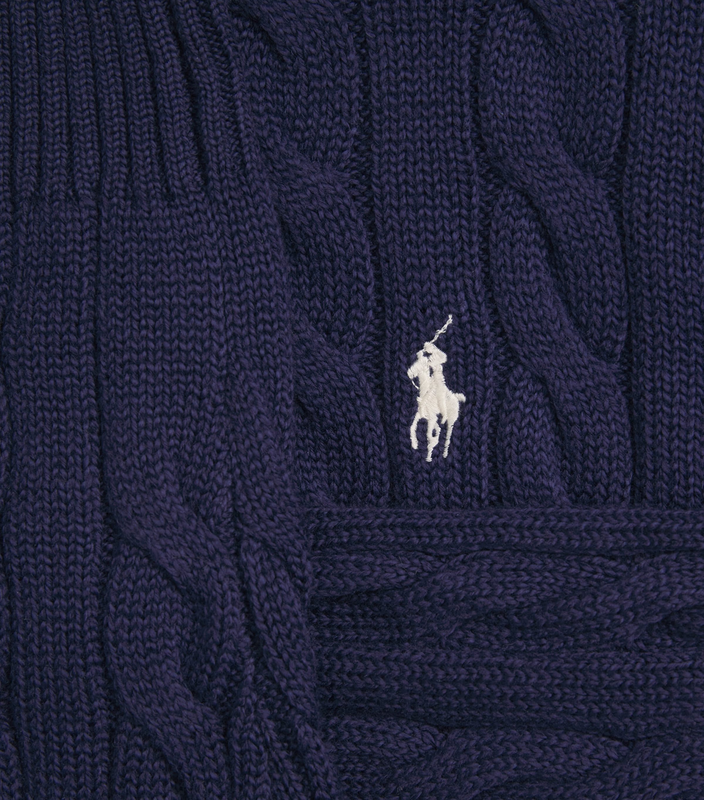 Cotton Cable-Knit Sweater BRIGHT NAVY Image 5