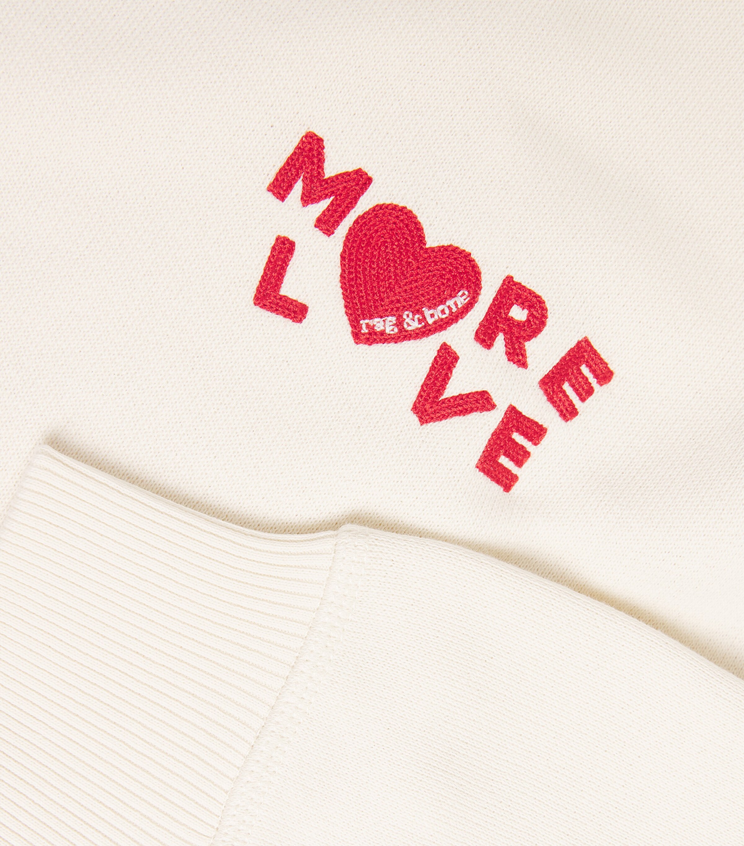 Embroidered More Love Sweatshirt IVORY Image 5