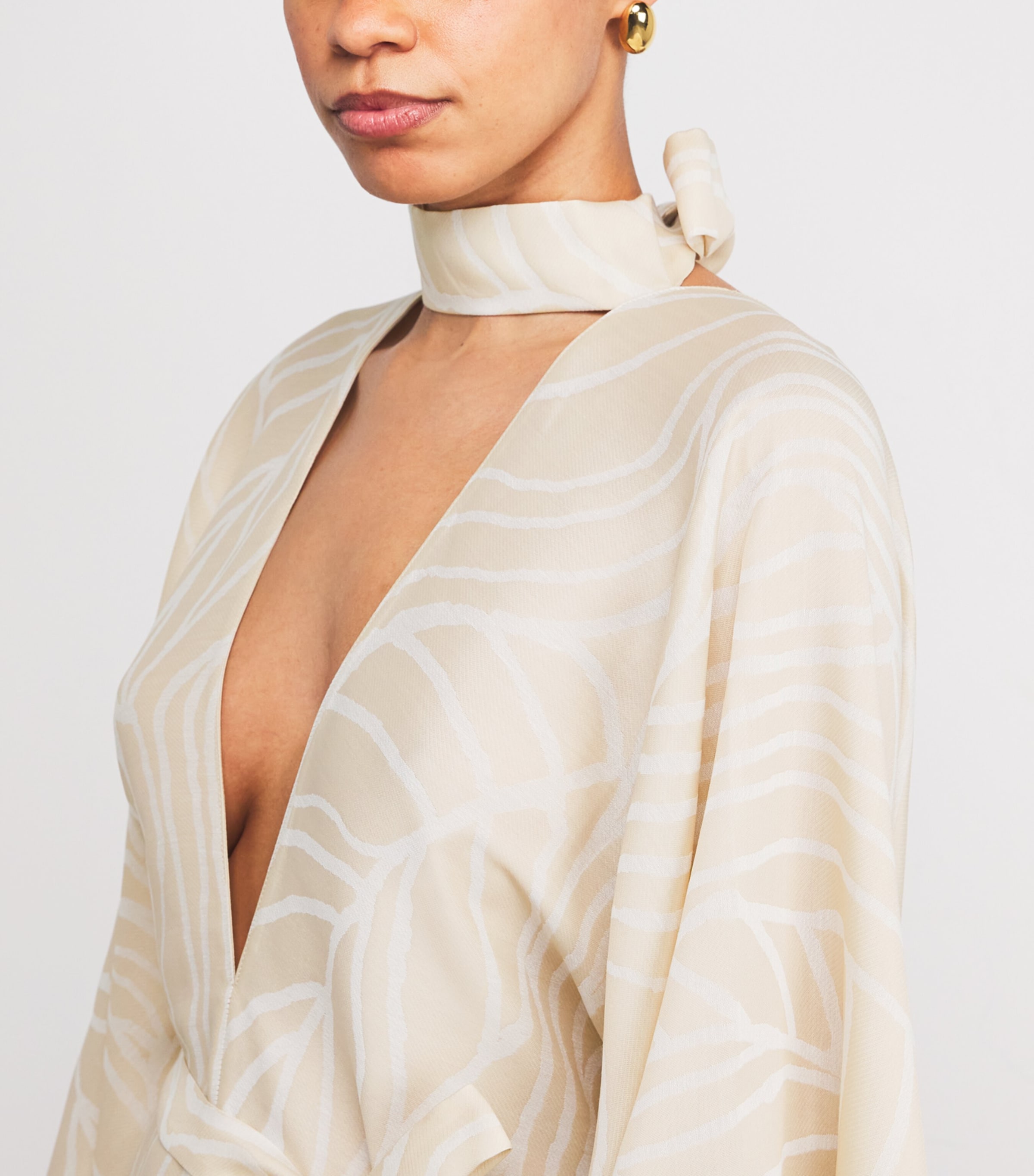Printed OOO Kaftan Dress IVORY-STUCCO Image 4