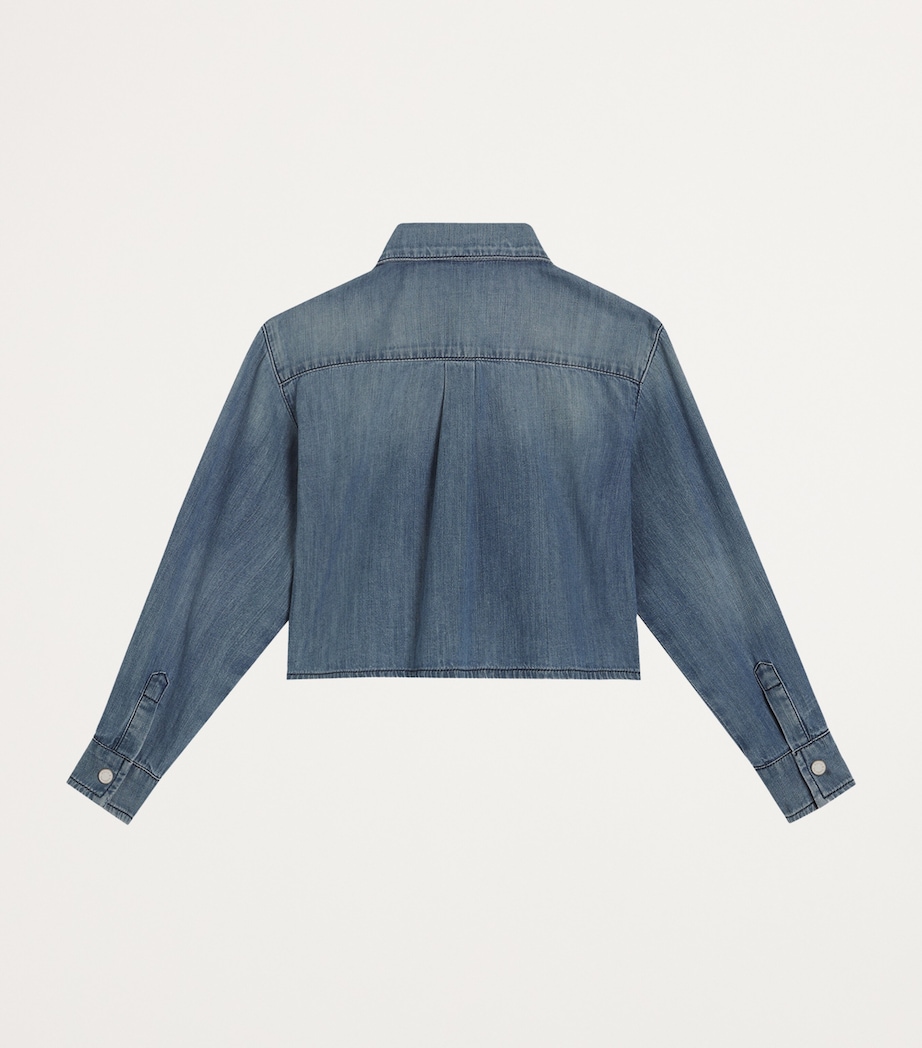Denim Cropped Shirt (8-12+ Years) S9000-COMBI COLOUR Image 2