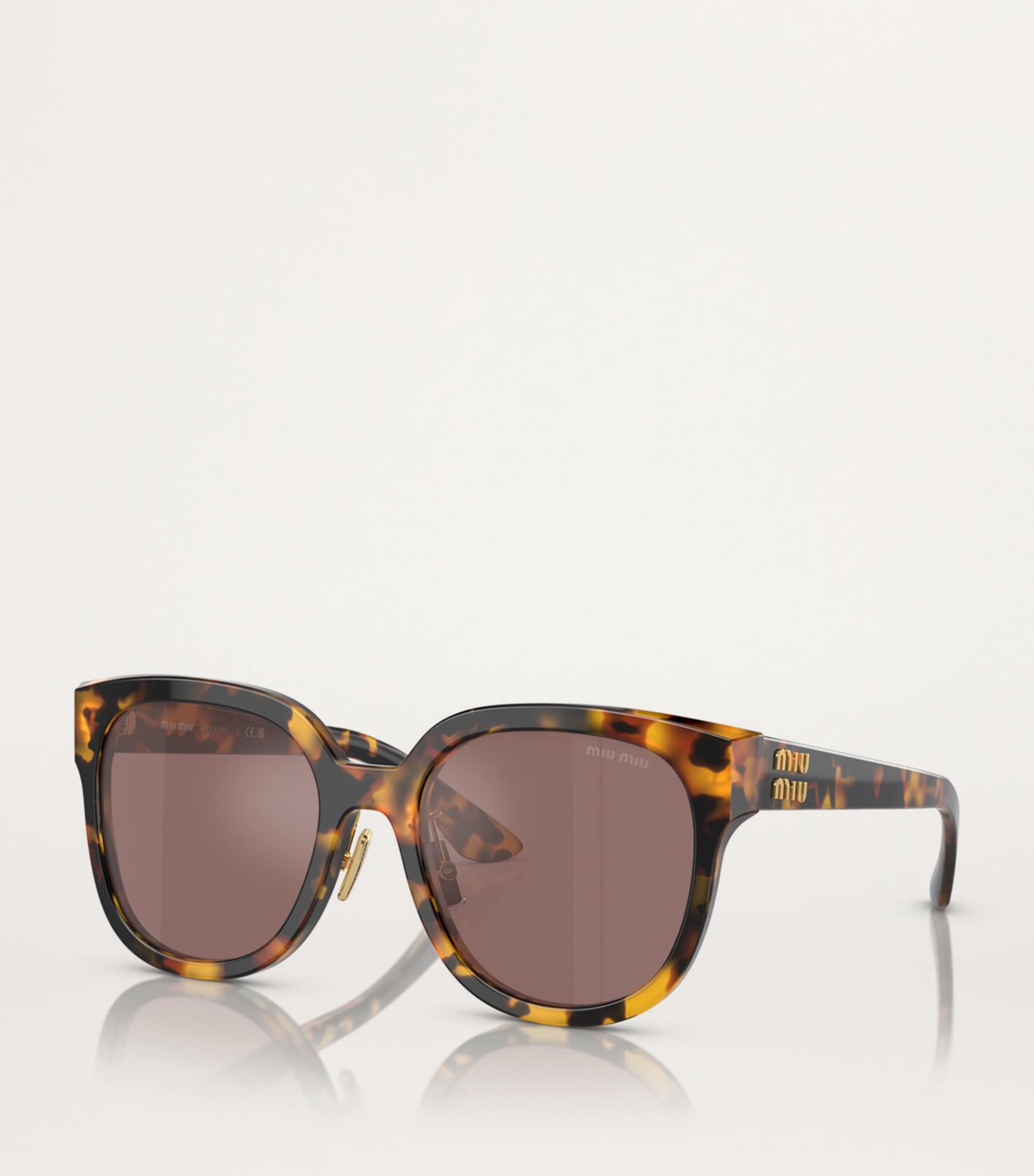 Acetate Tortoiseshell Oversized Sunglasses VAU70D Image 2