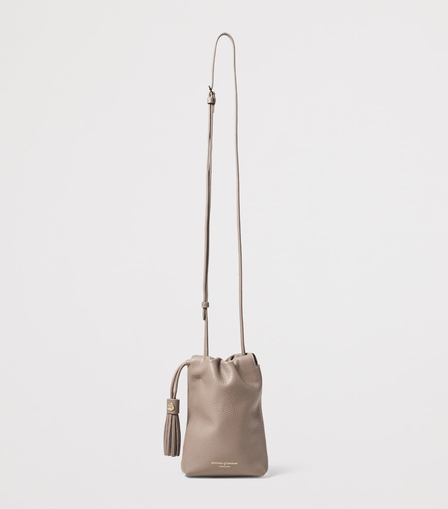 Aspinal Of London Leather Soho Cross-Body Pouch Moleskin Image 2