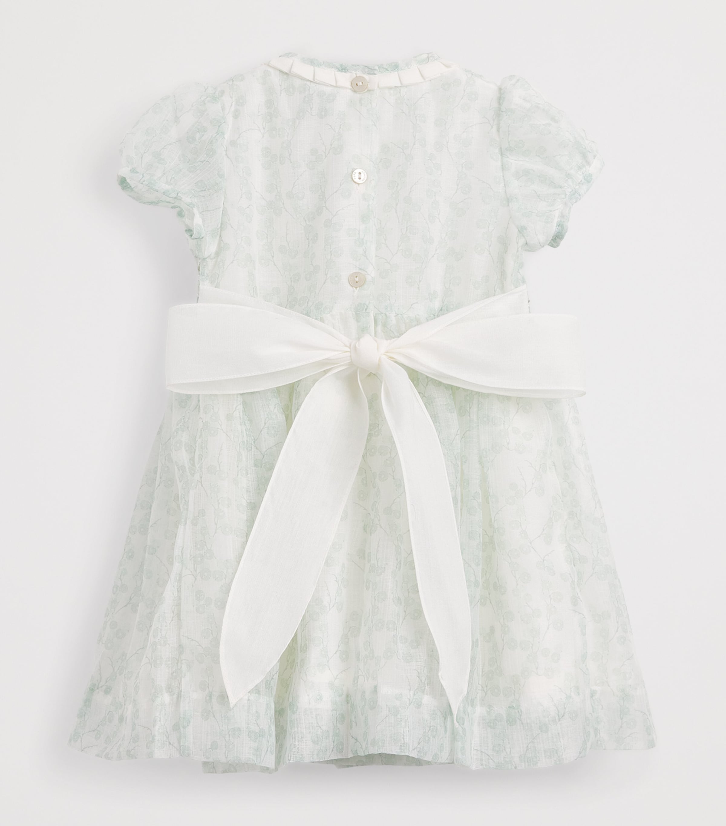 PEPA LONDON Floral Smocked Dress (12 Months - 4 Years) Green Image 2