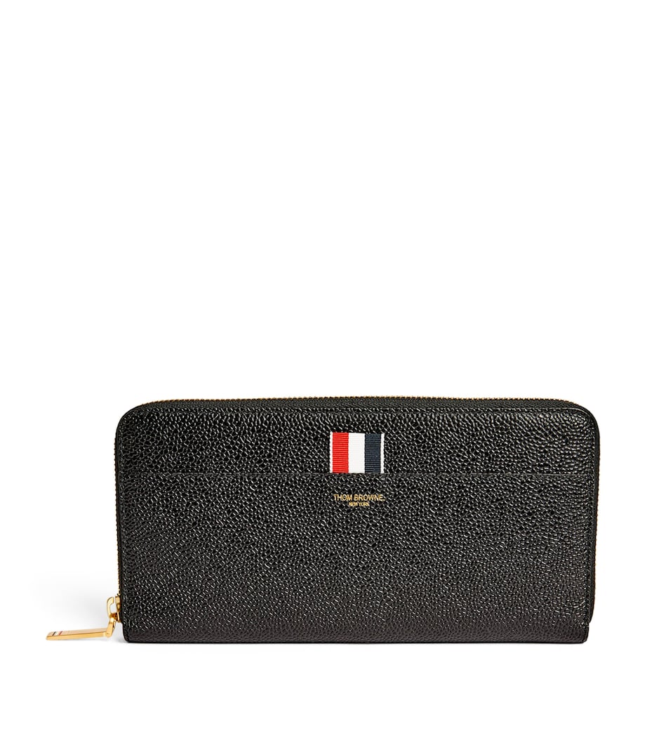 Leather Continental Zip Wallet BLACK Image 1