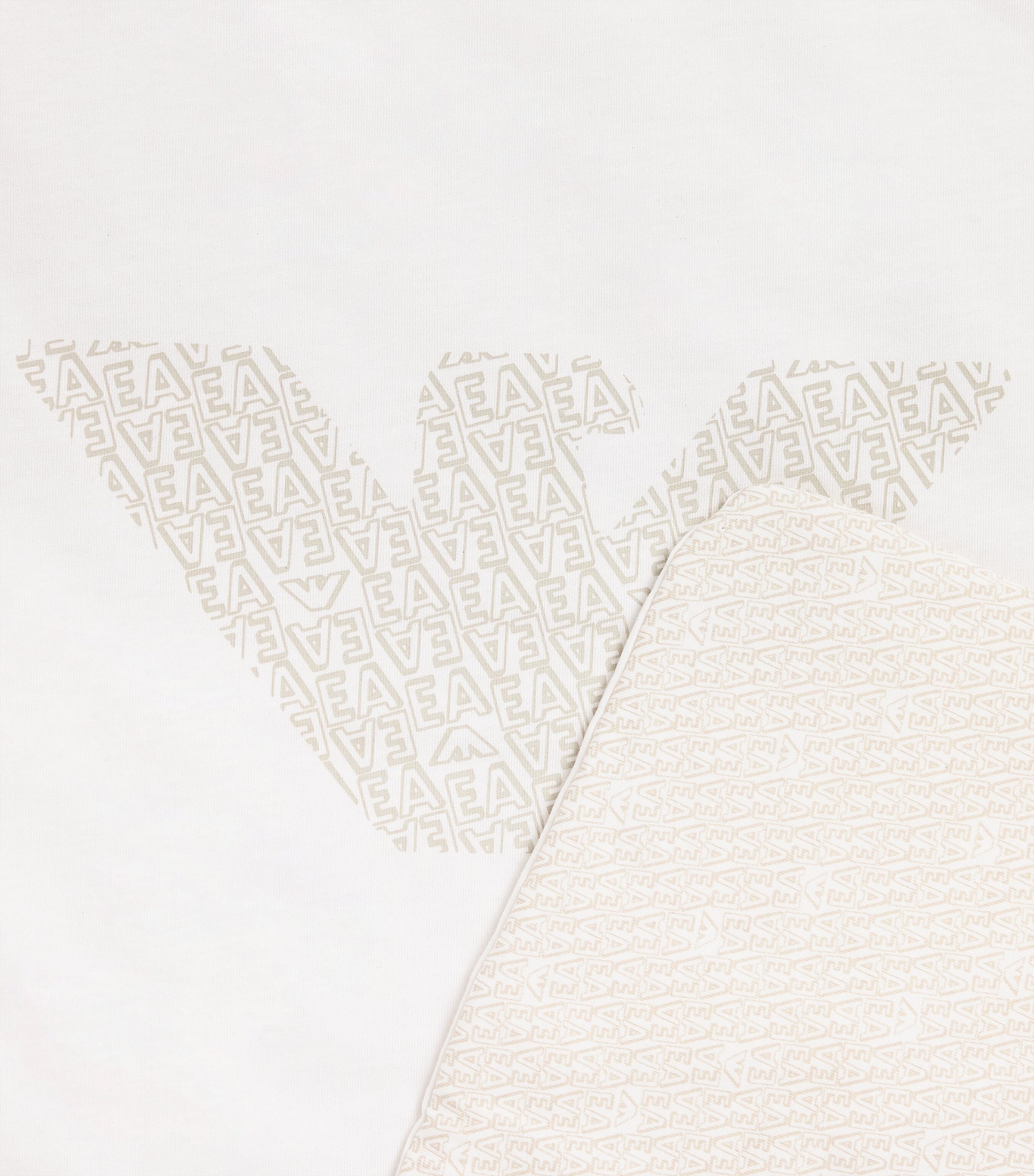 Emporio Armani Kids Cotton Logo Blanket (75cm x 65cm) Ea Beige Image 3