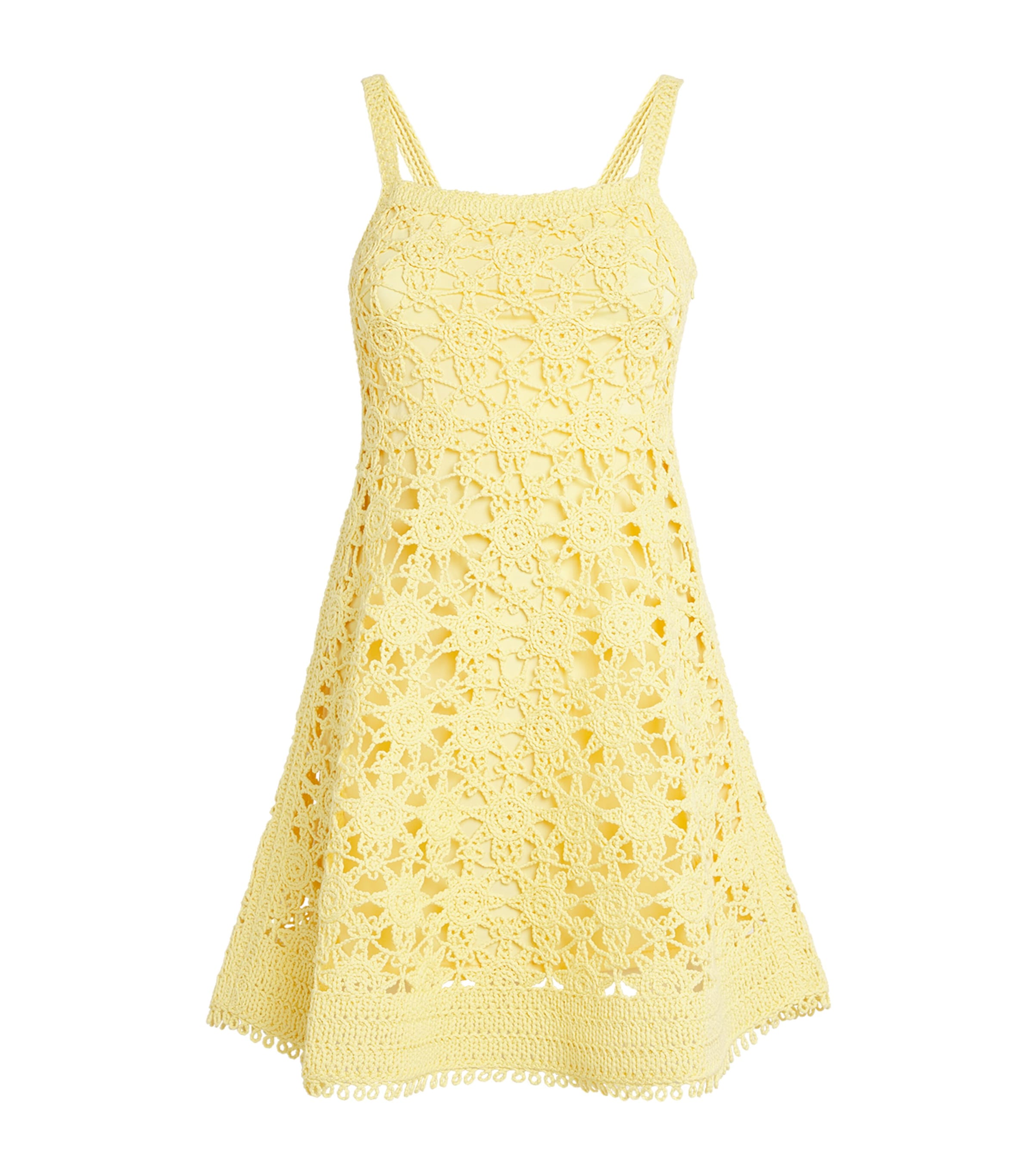 Maje Crochet Strappy Mini Dress