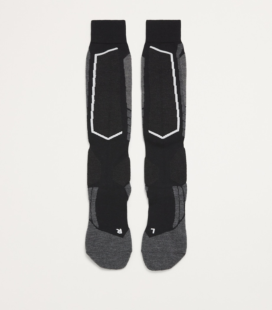Virgin Wool-Blend SK2 Skiing Socks 3010 BLACK MIX Image 2