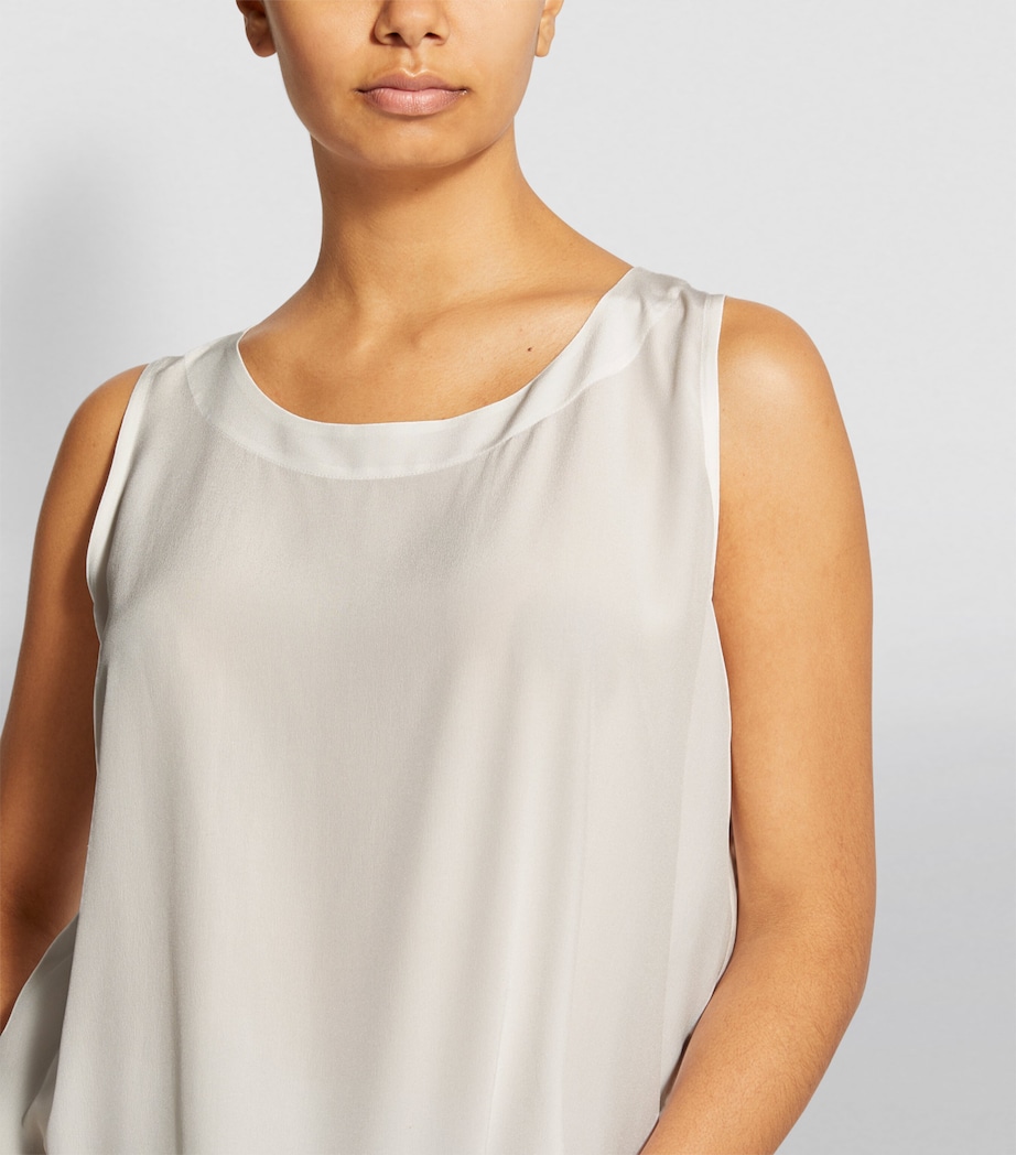 Silk Shell Top WHITE Image 19