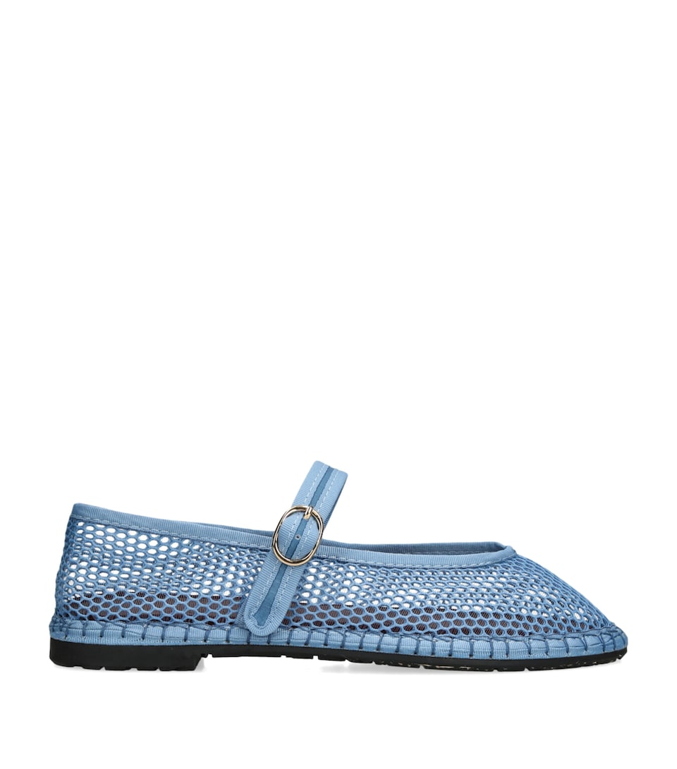 Flabelus Mesh Isabella Ballet Flats Blue